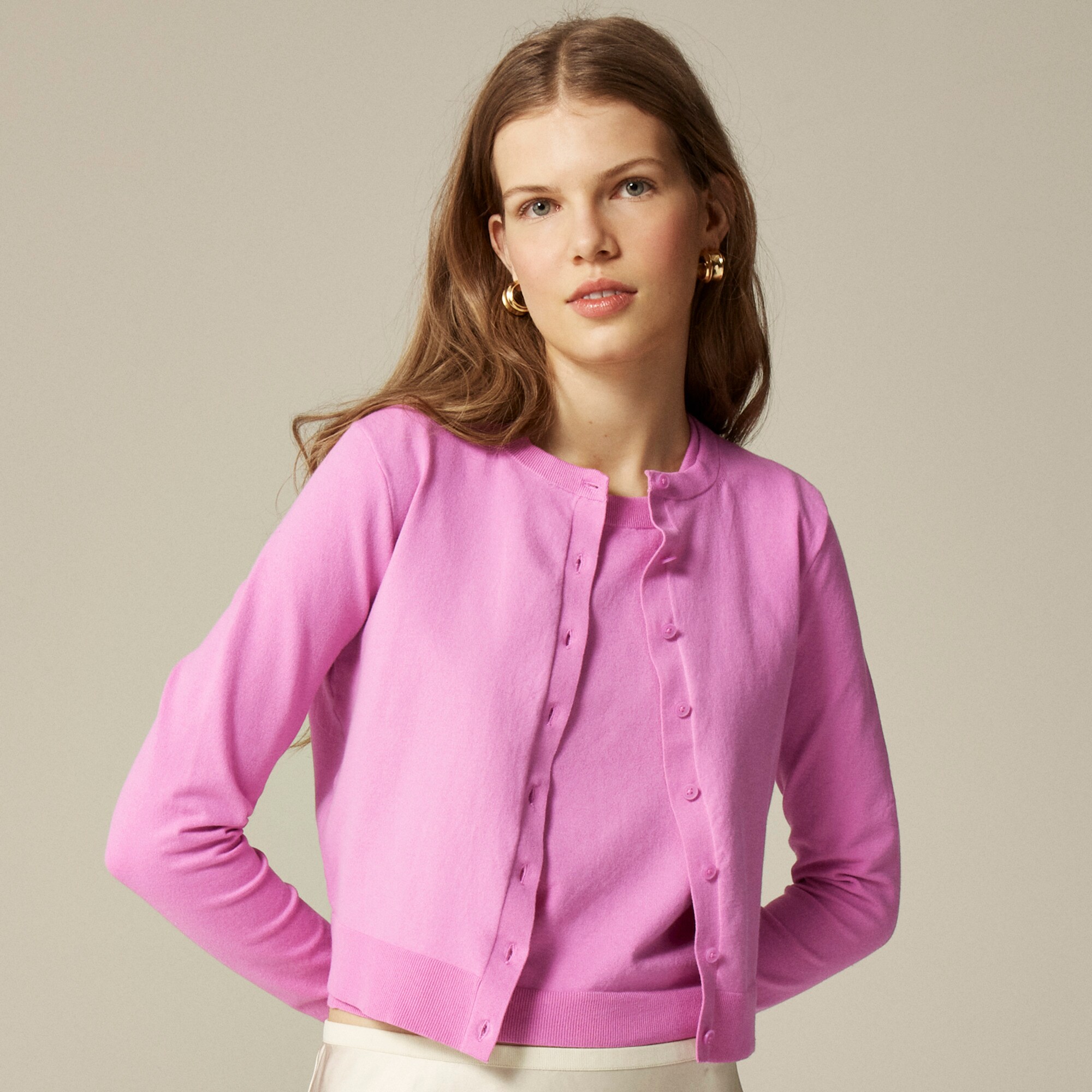 New Jackie cardigan in premium ultra-fine cotton blend
