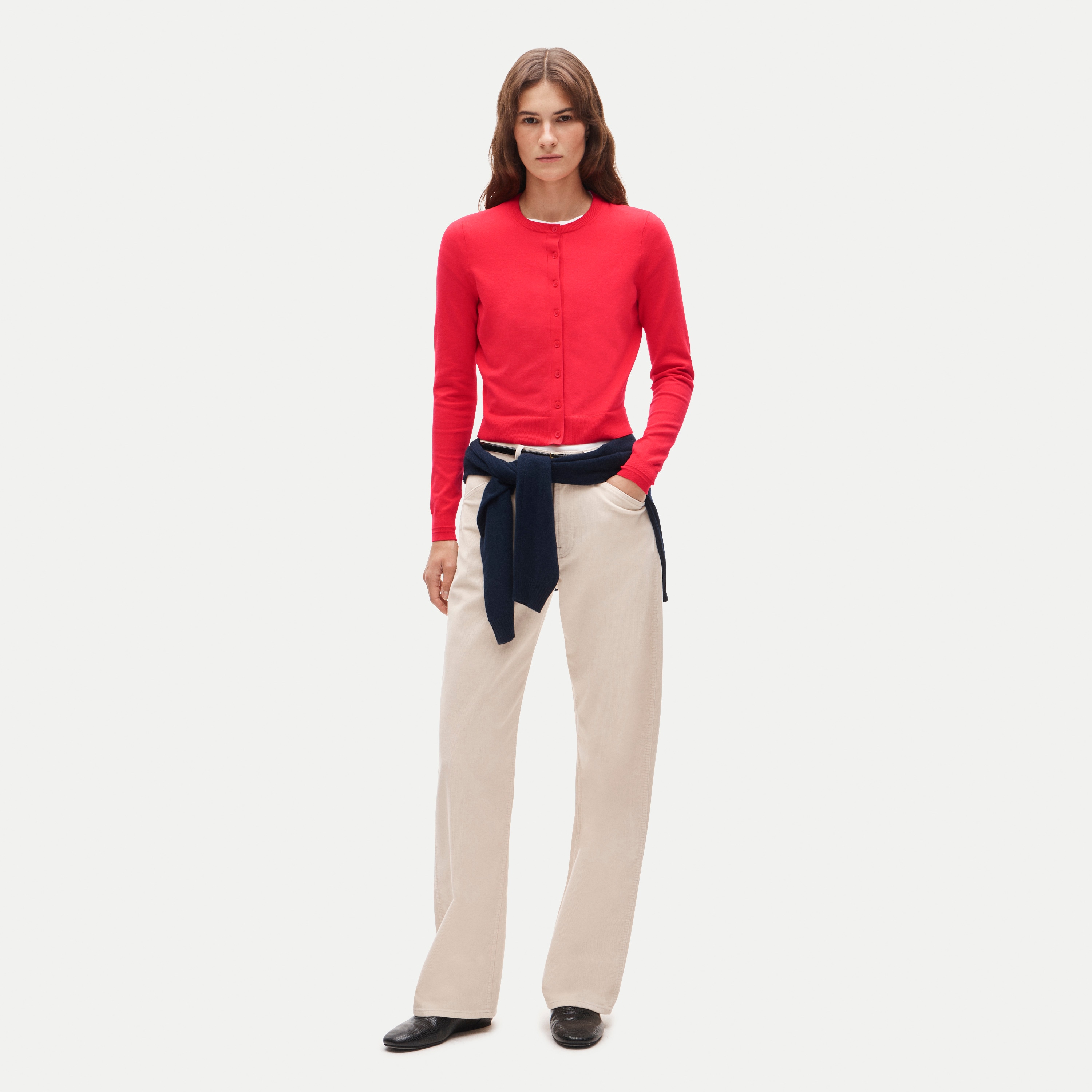 Jackie cardigan in premium ultrafine cotton