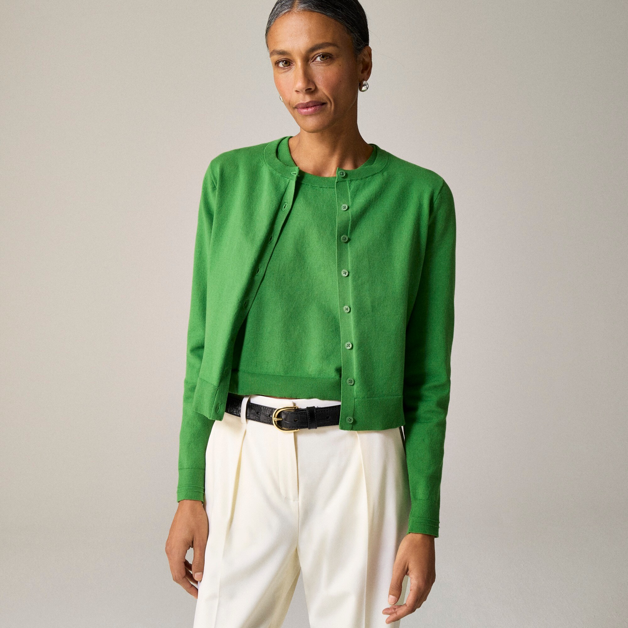 womens New Jackie cardigan in premium ultra-fine cotton blend