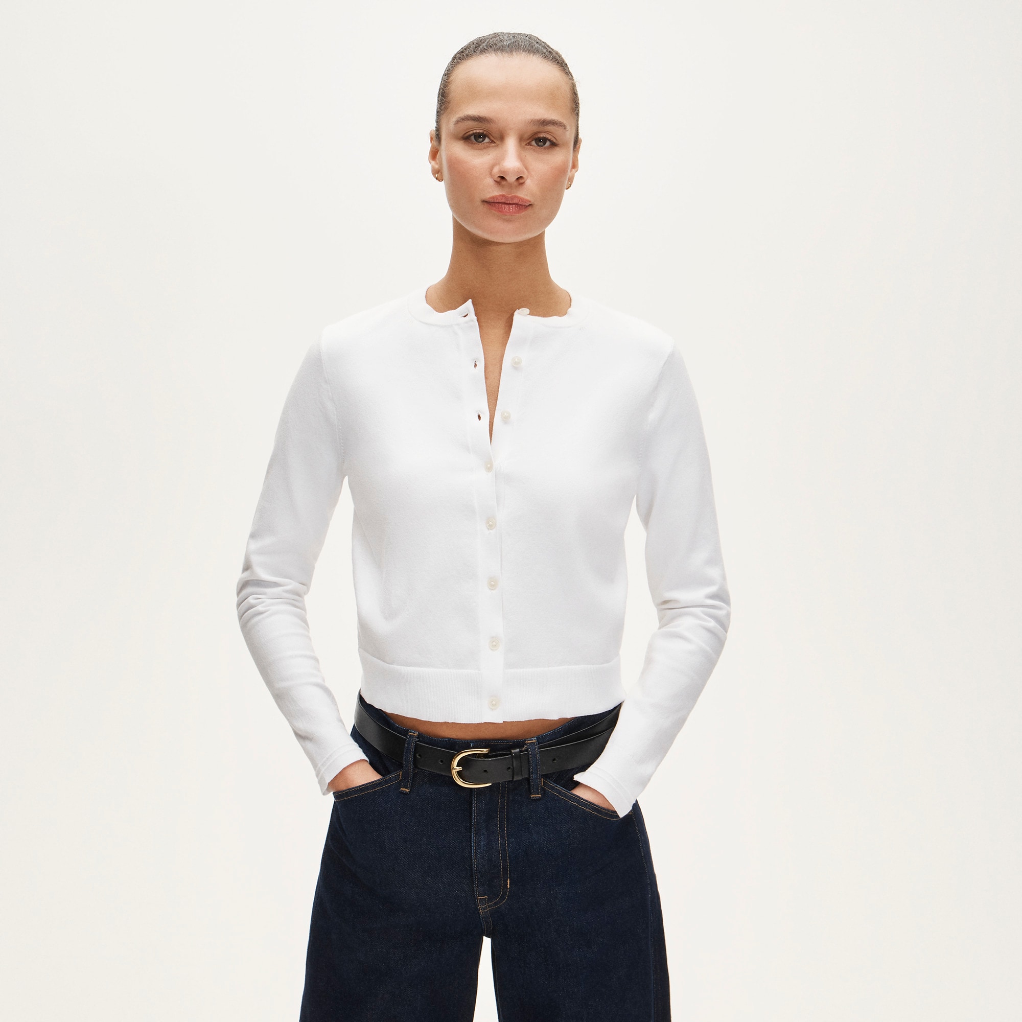 New Jackie Cardigan In Premium Ultra-fine Cotton Blend For Women