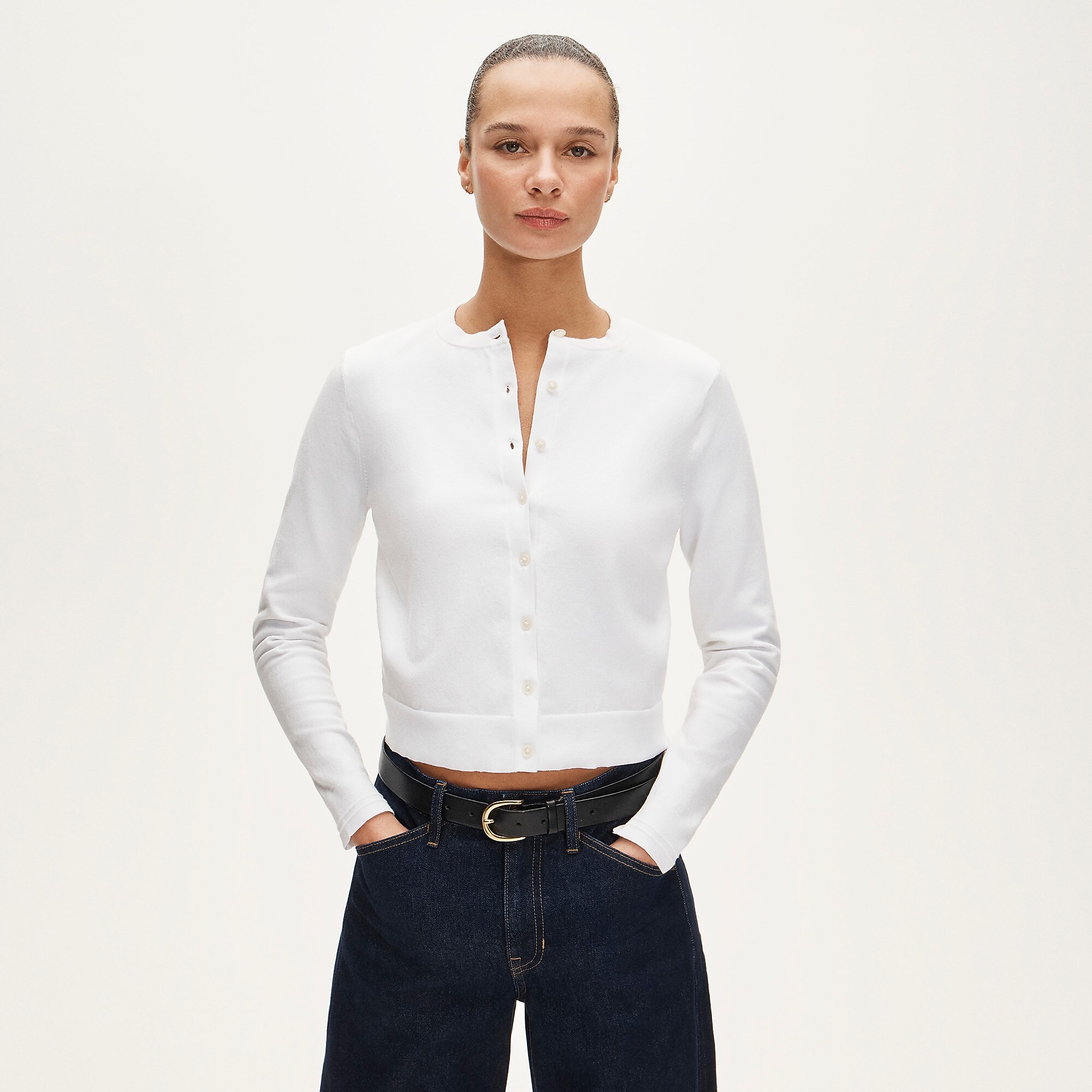 Jackie cardigan in premium ultra-fine cotton