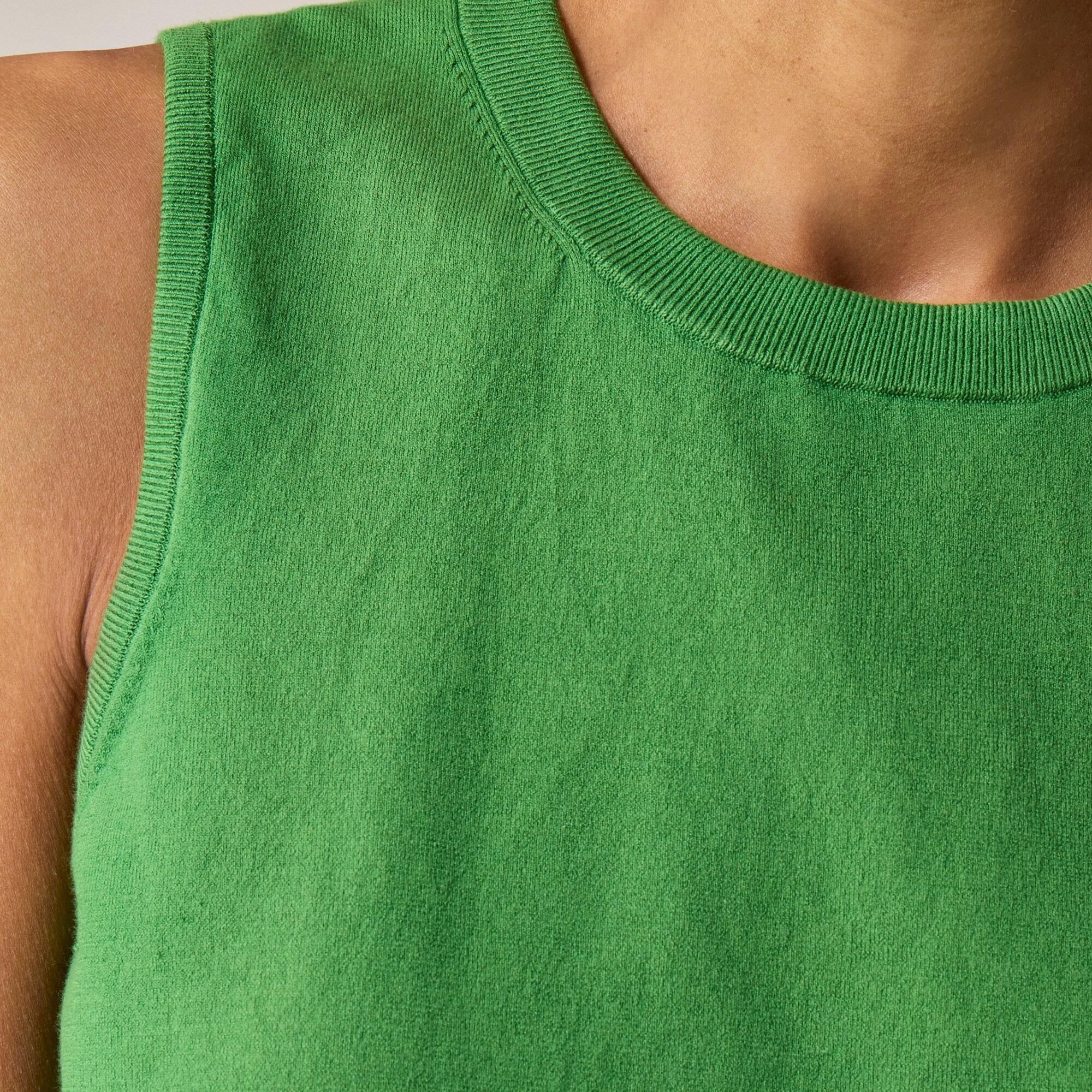 Sweater shell in premium ultra-fine cotton blend