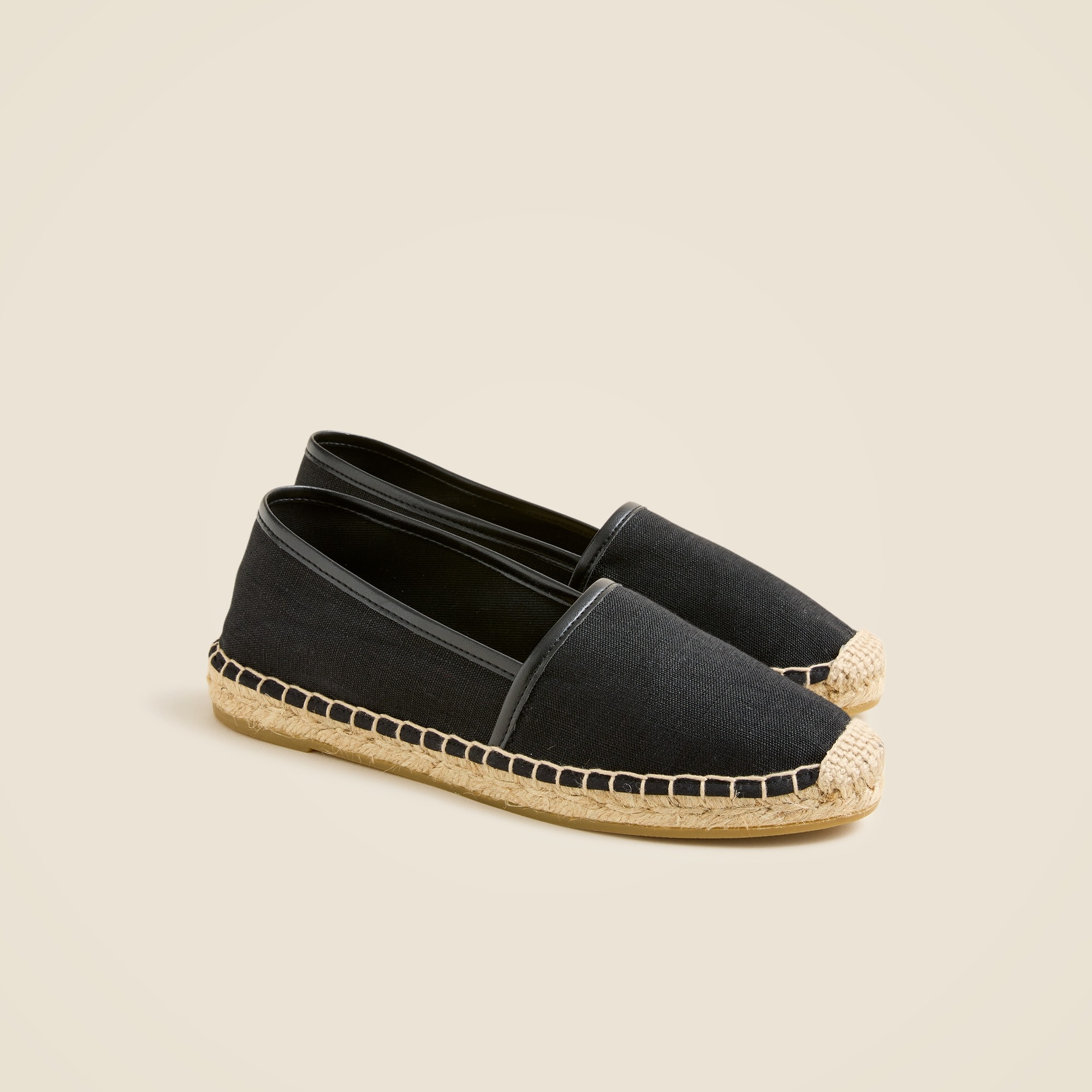 womens Made-in-Spain espadrille flats in linen blend