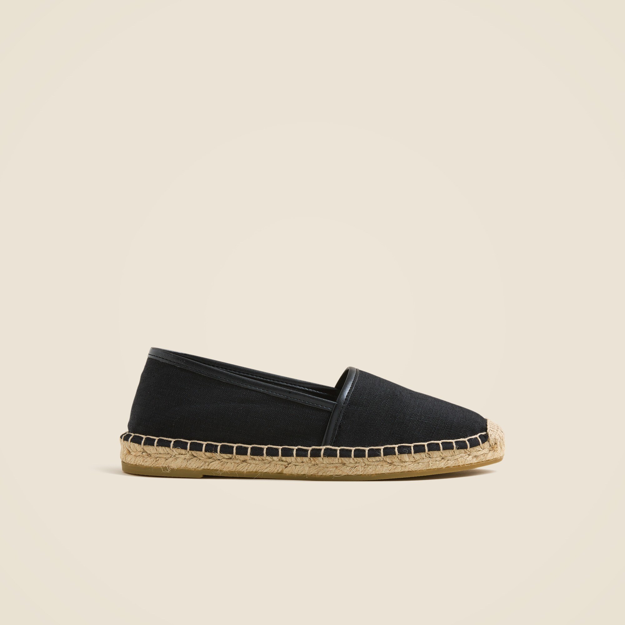 Made-in-Spain espadrille flats in linen blend