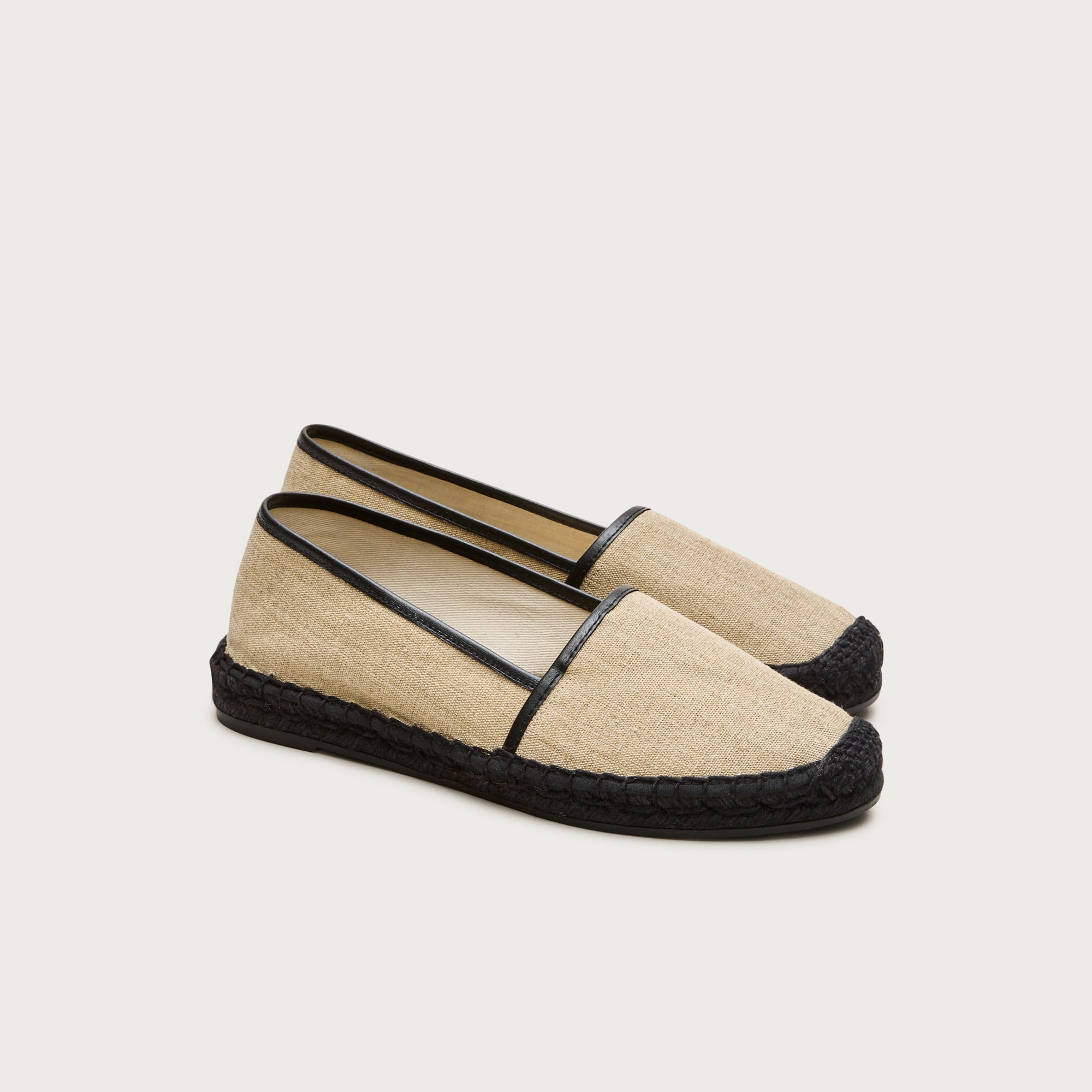 Made-in-Spain espadrille flats in linen blend from J.Crew - $94
