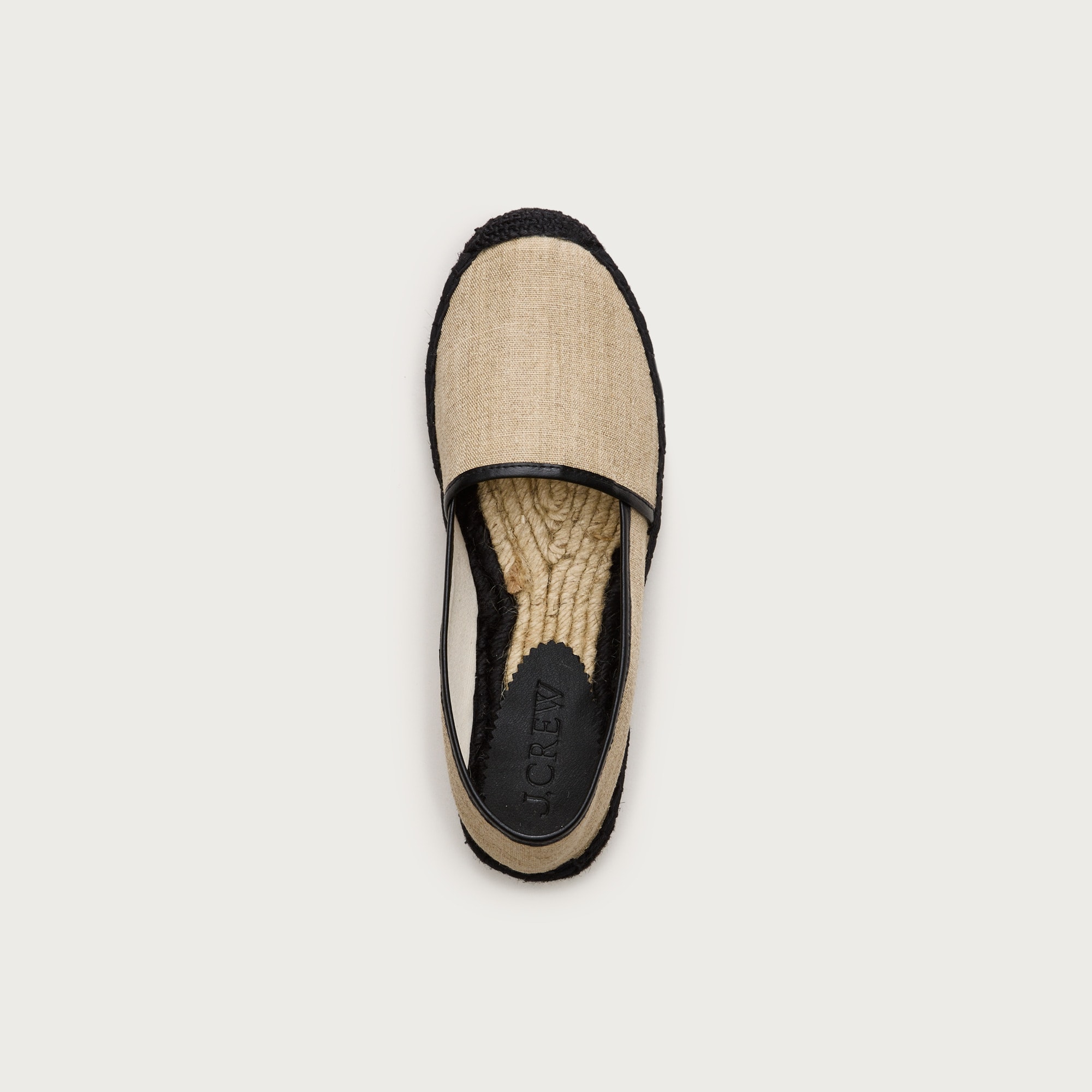 Made-in-Spain espadrille flats in linen blend