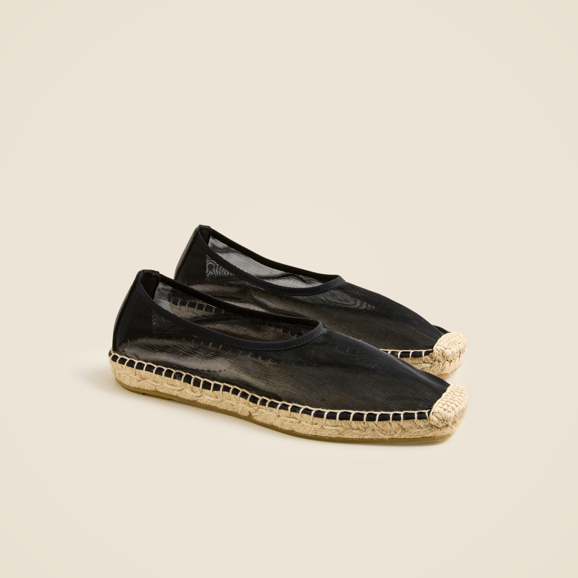 womens Made-in-Spain espadrille flats in mesh
