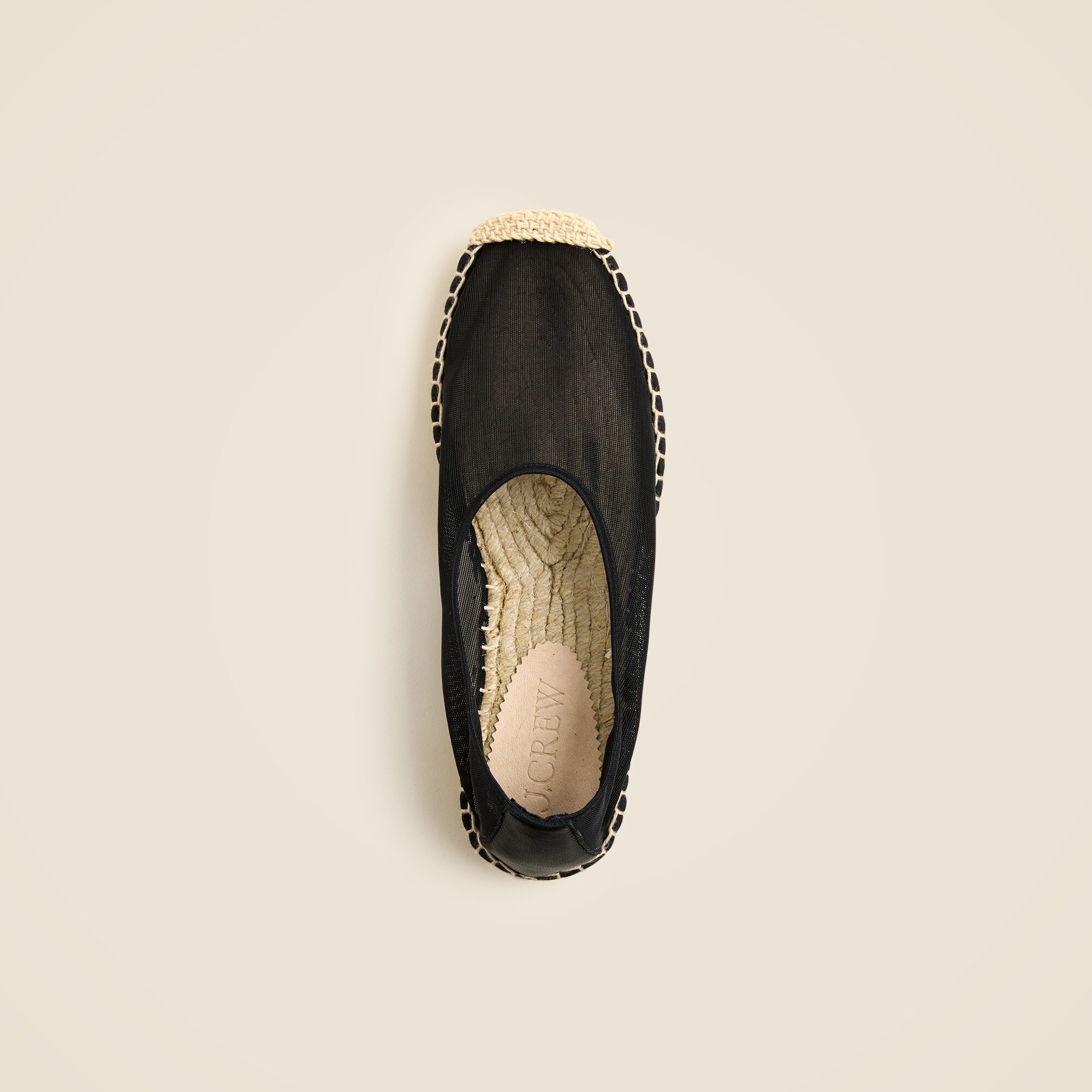 Made-in-Spain espadrille flats in mesh