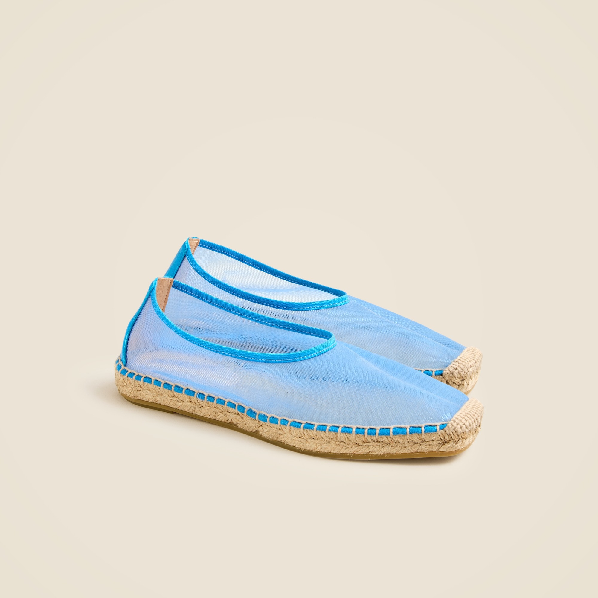 Made-in-Spain espadrille flats in mesh