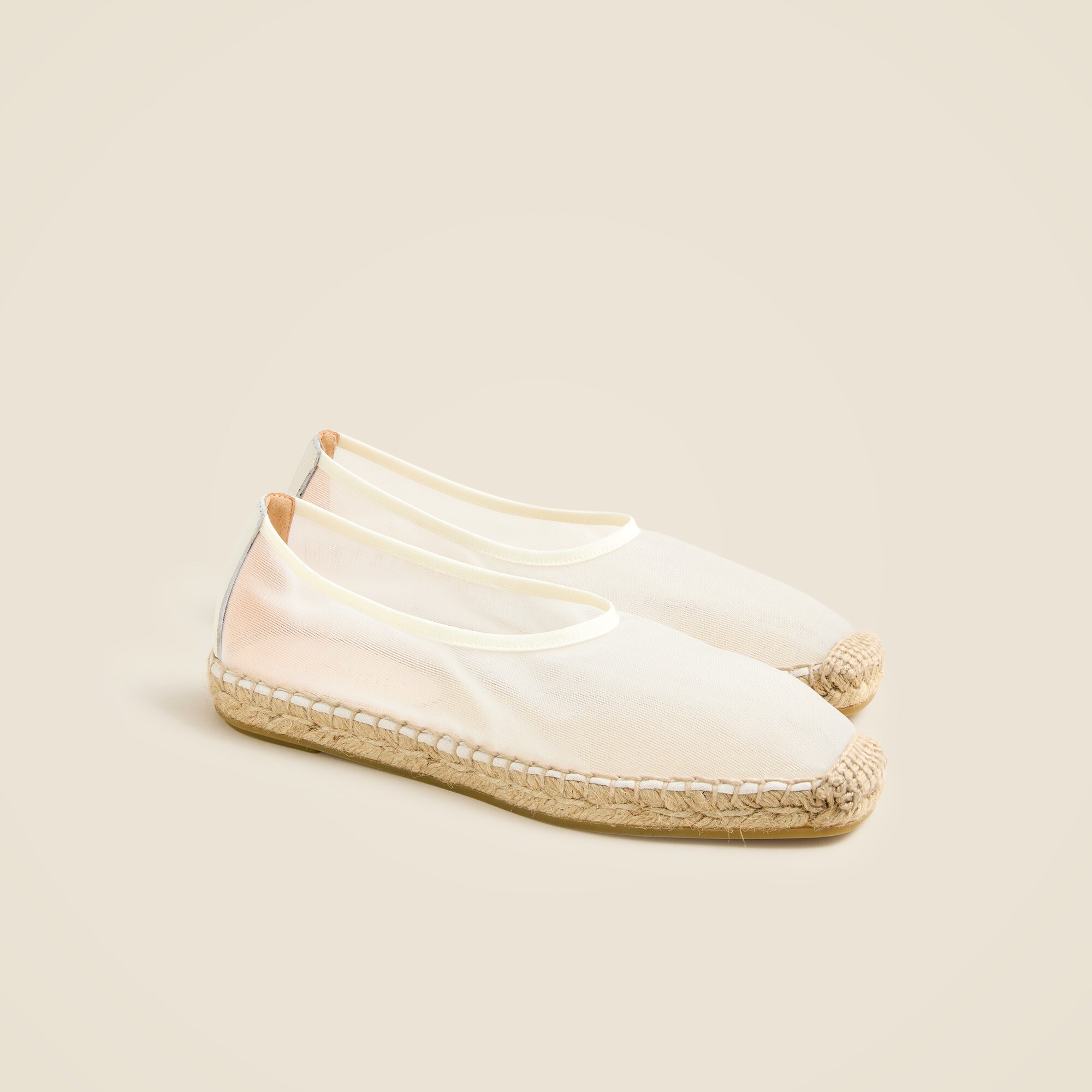 Made-in-Spain espadrille flats in mesh