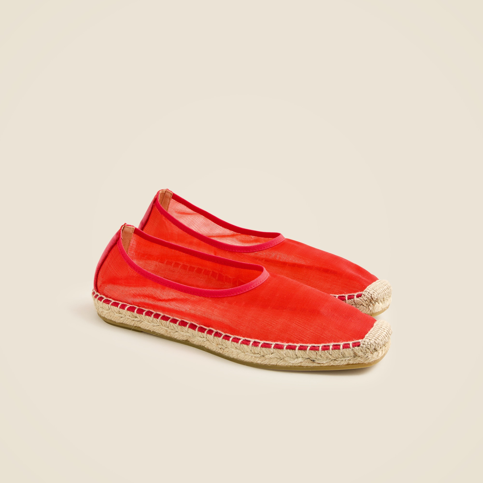 Made-in-Spain espadrille flats in mesh