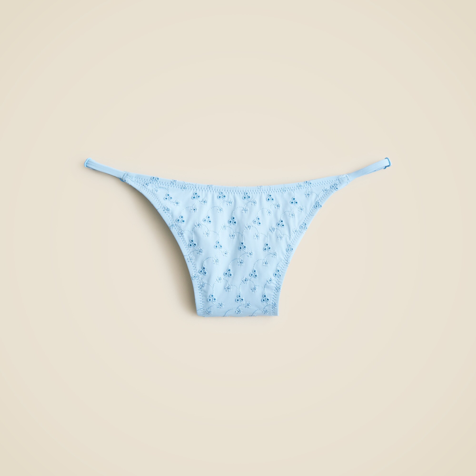 Eyelet '90s no-tie string bikini bottom