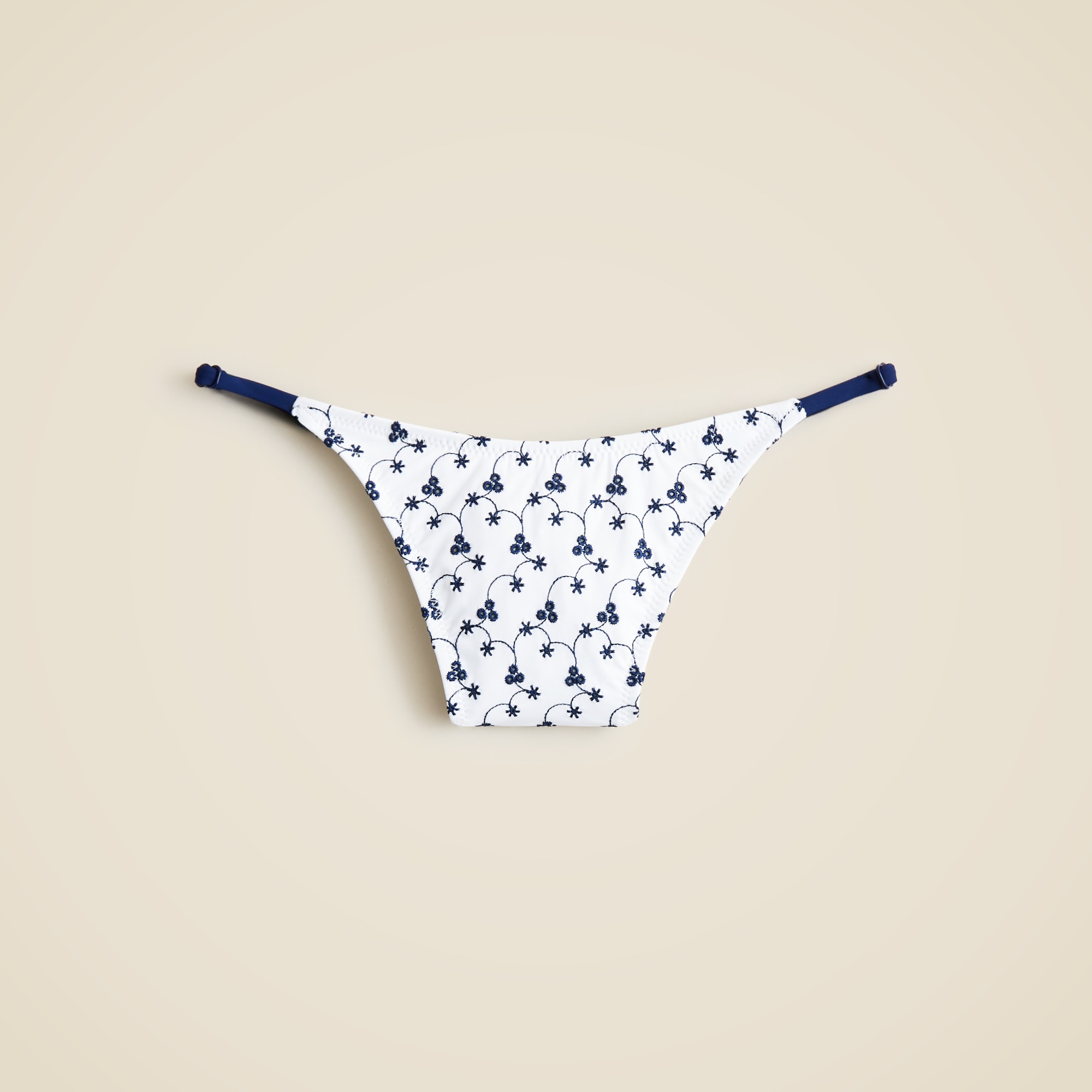Eyelet '90s no-tie string bikini bottom