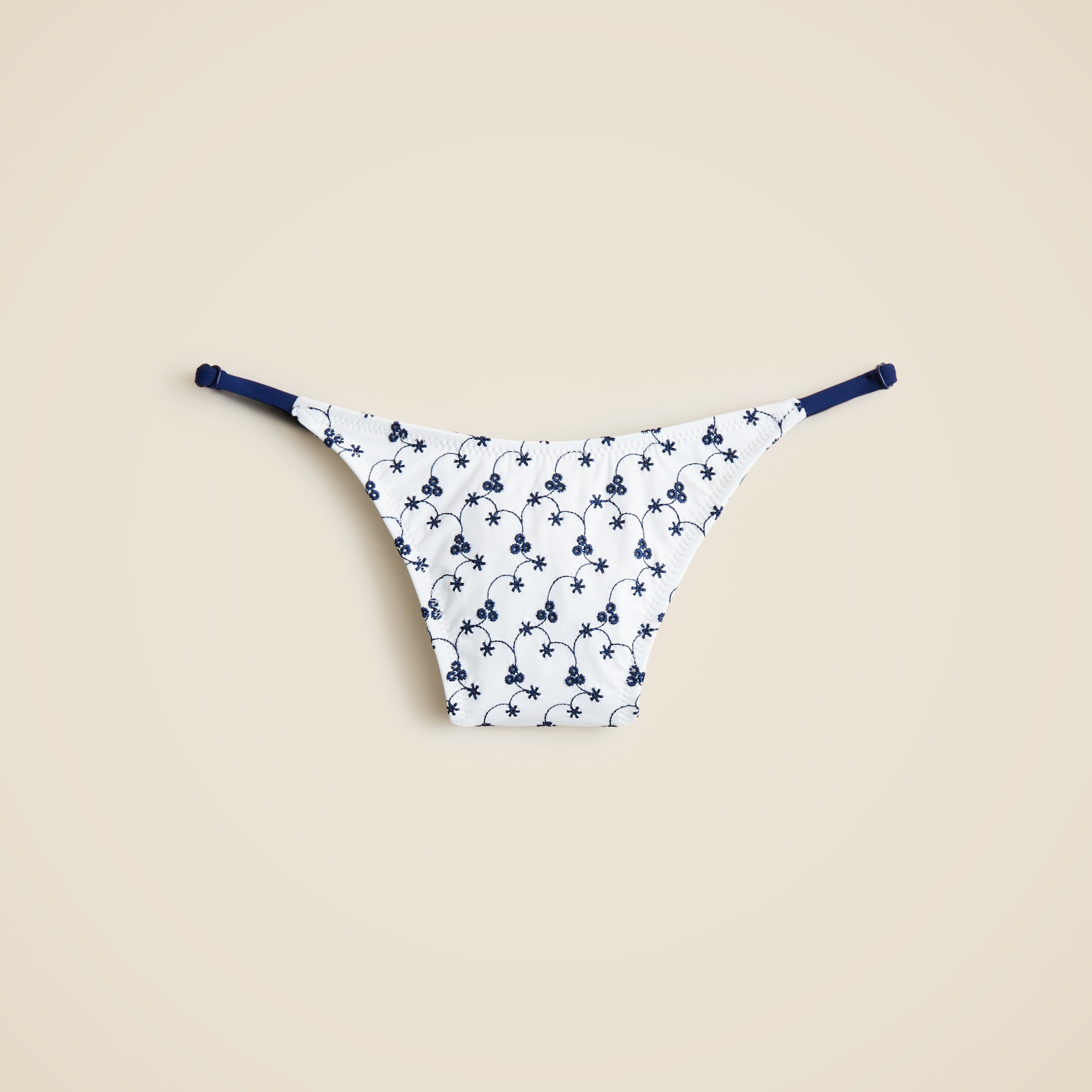 womens Eyelet '90s no-tie string bikini bottom