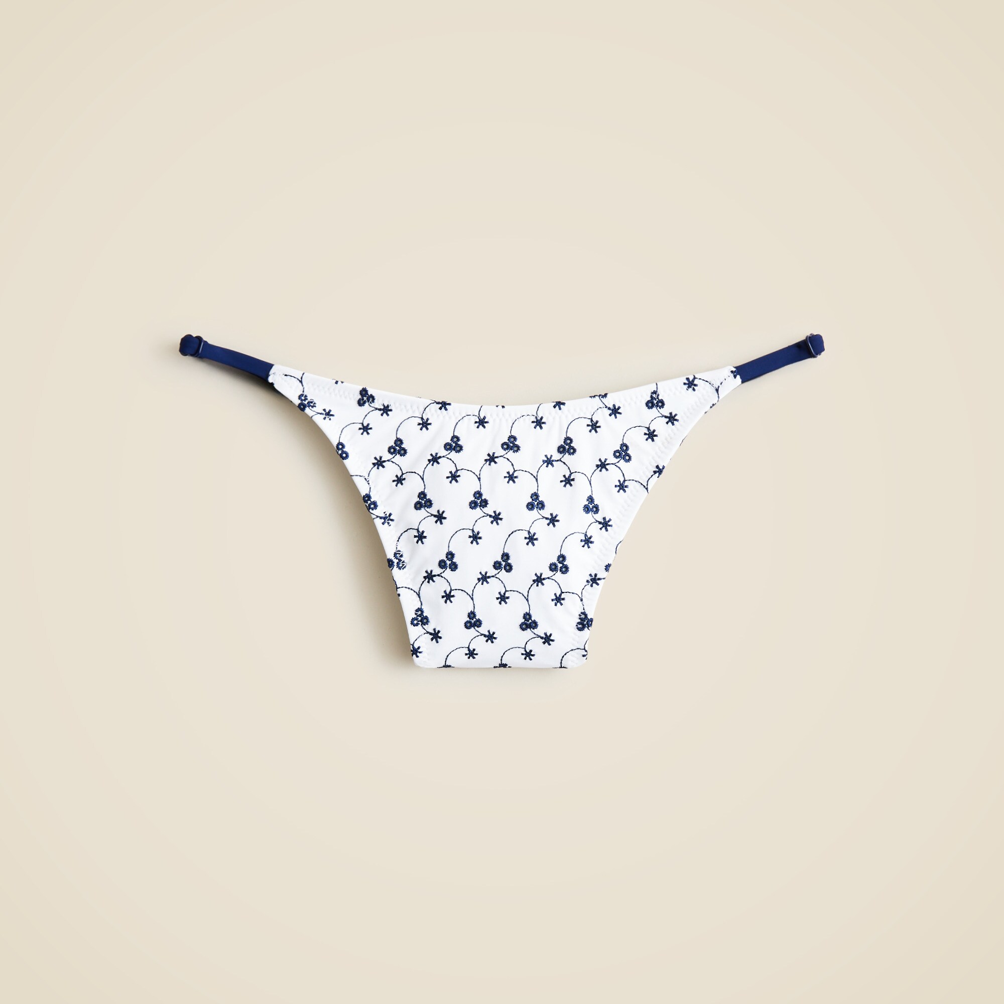 Eyelet '90s no-tie string bikini bottom