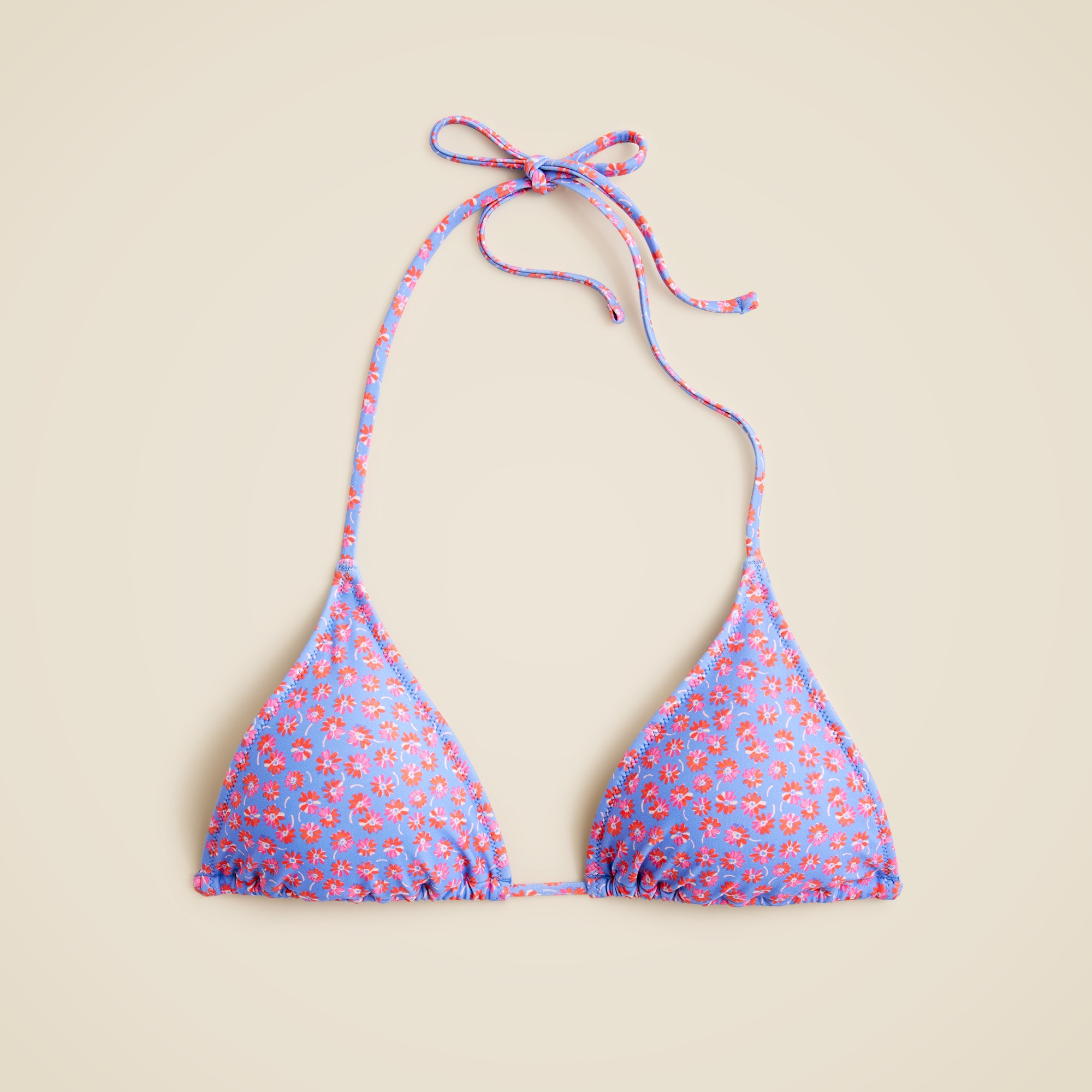 Perfect string bikini top in summer fields print