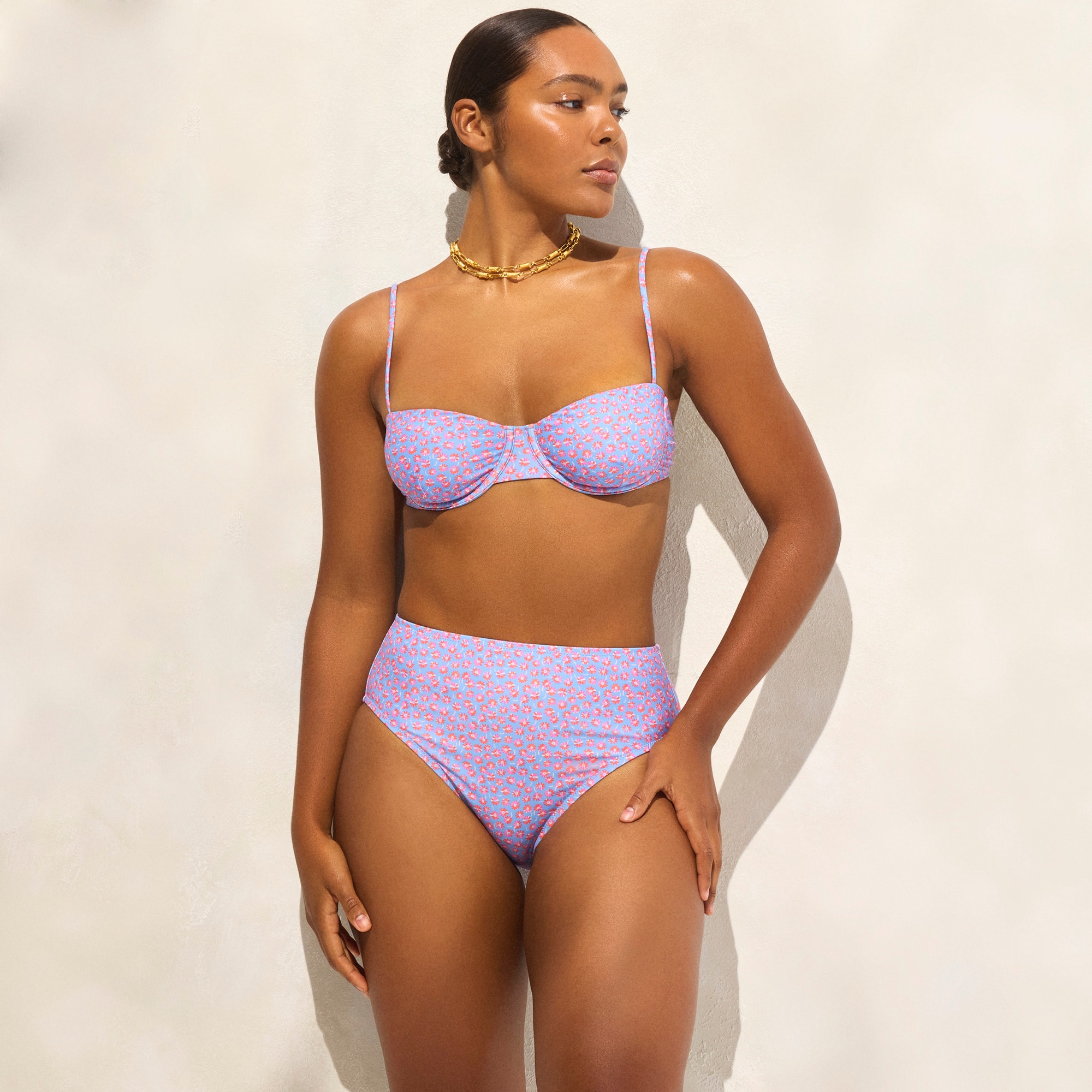 Hallie Bikini Bottom In Summer Fields Print For Women | J.Crew
