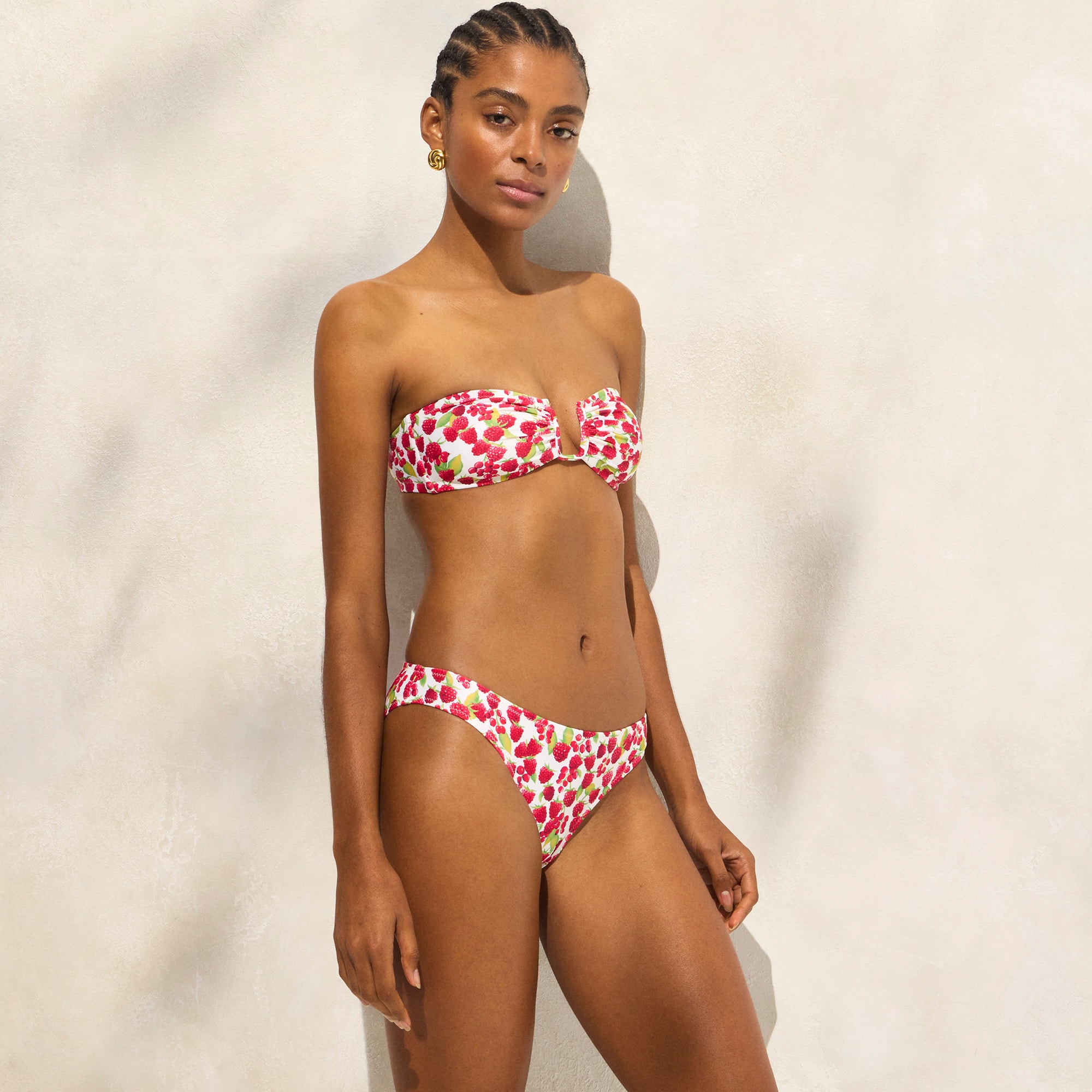 Ronnie bikini bottom in raspberry print - image 2