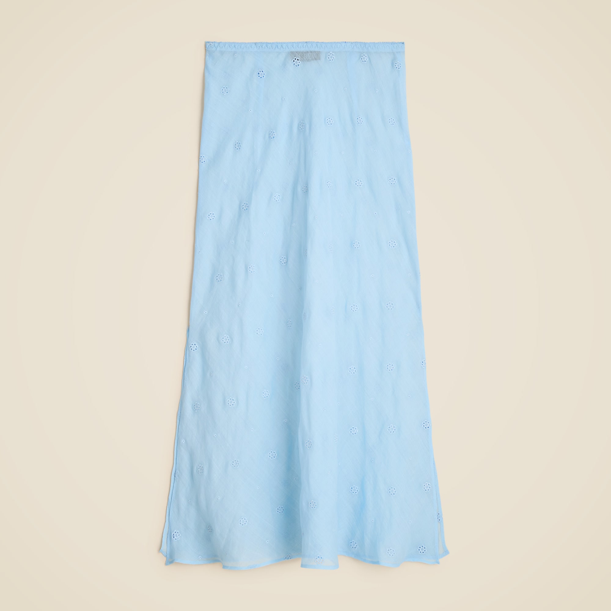  Eyelet slip skirt in ramie