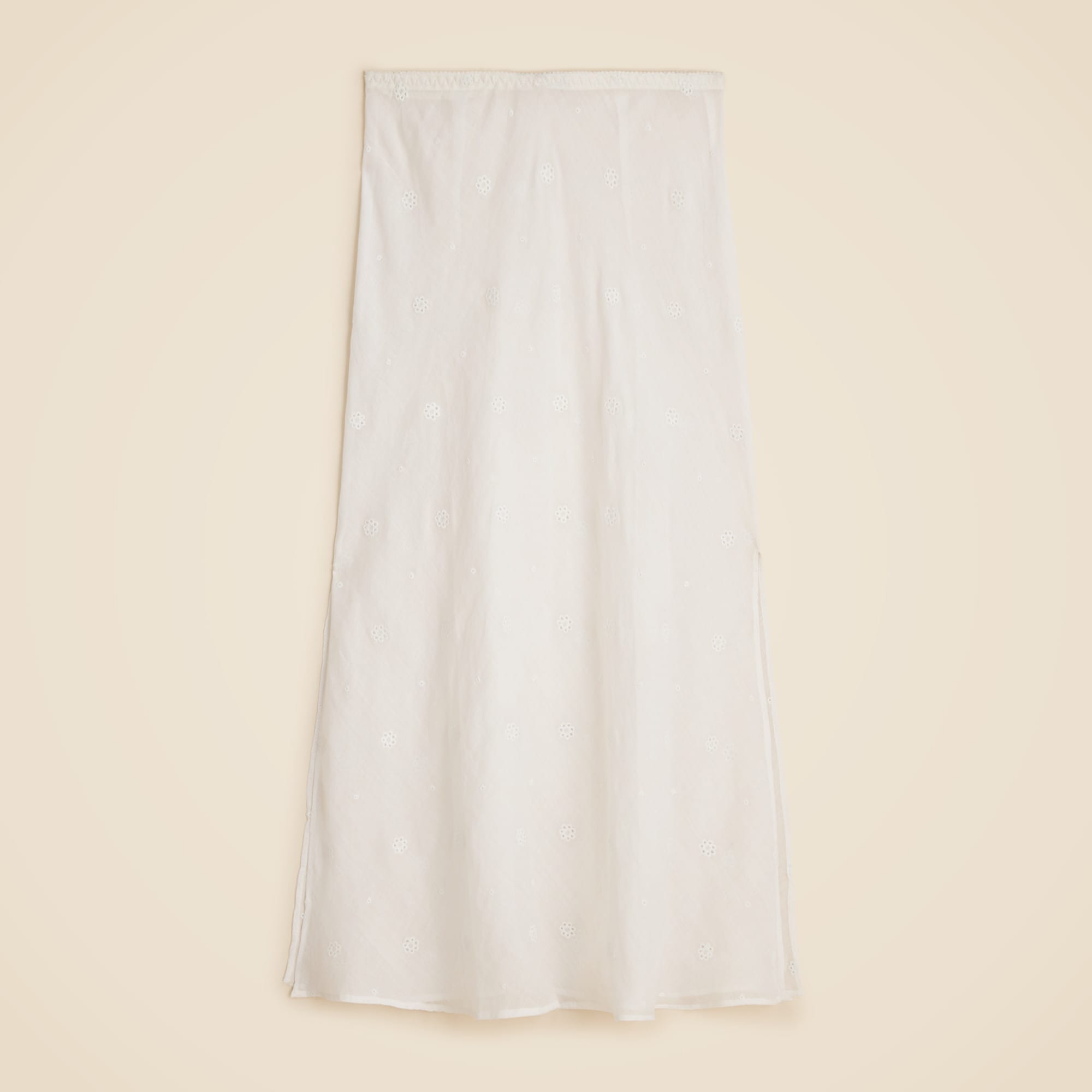 womens Eyelet slip skirt in ramie