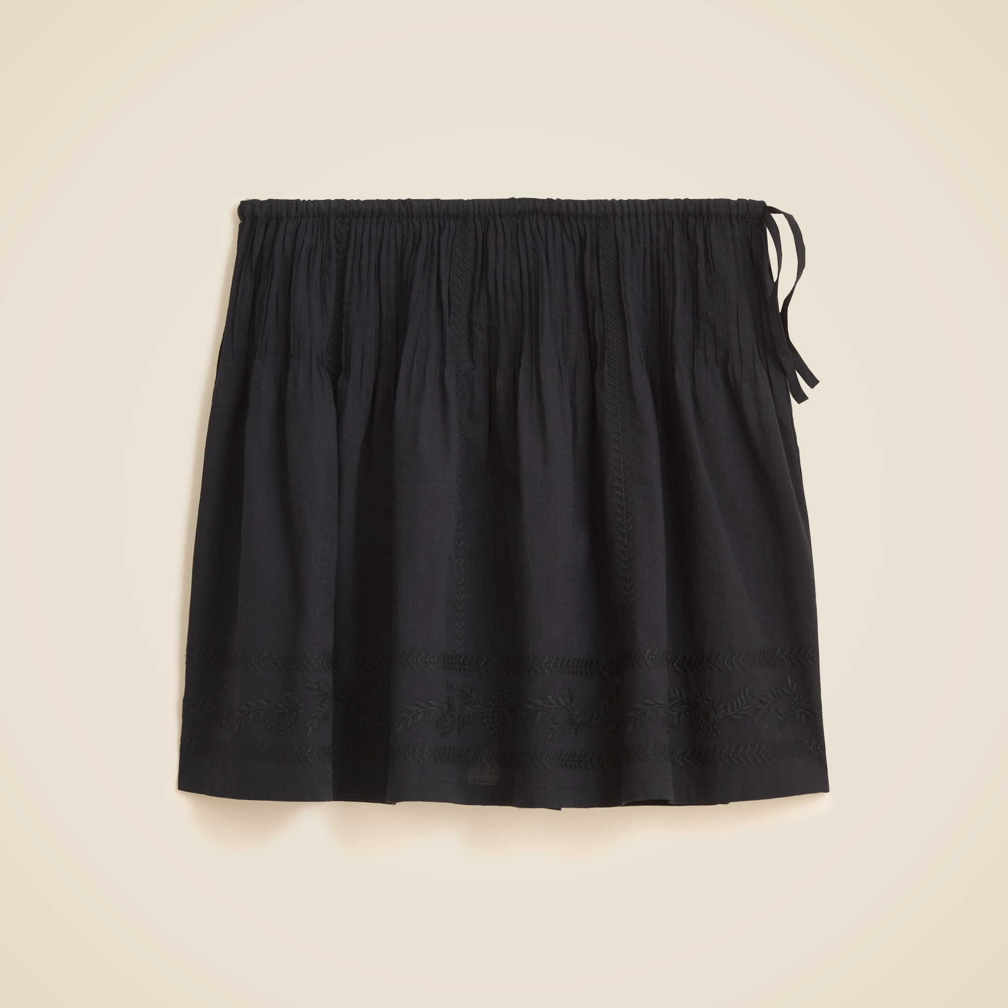 【直営・関税送料込】Trapeze mini skirt i J.Crew: Embroidered Side-tie Mini Skirt For Women