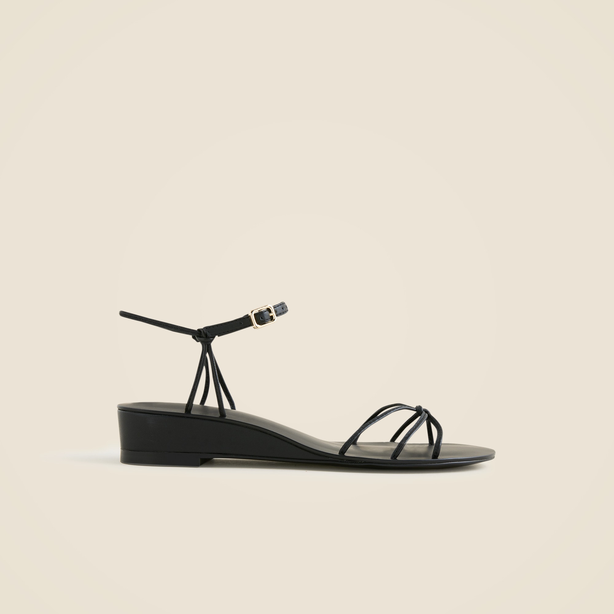 Brynn wedge sandals in metallic leather