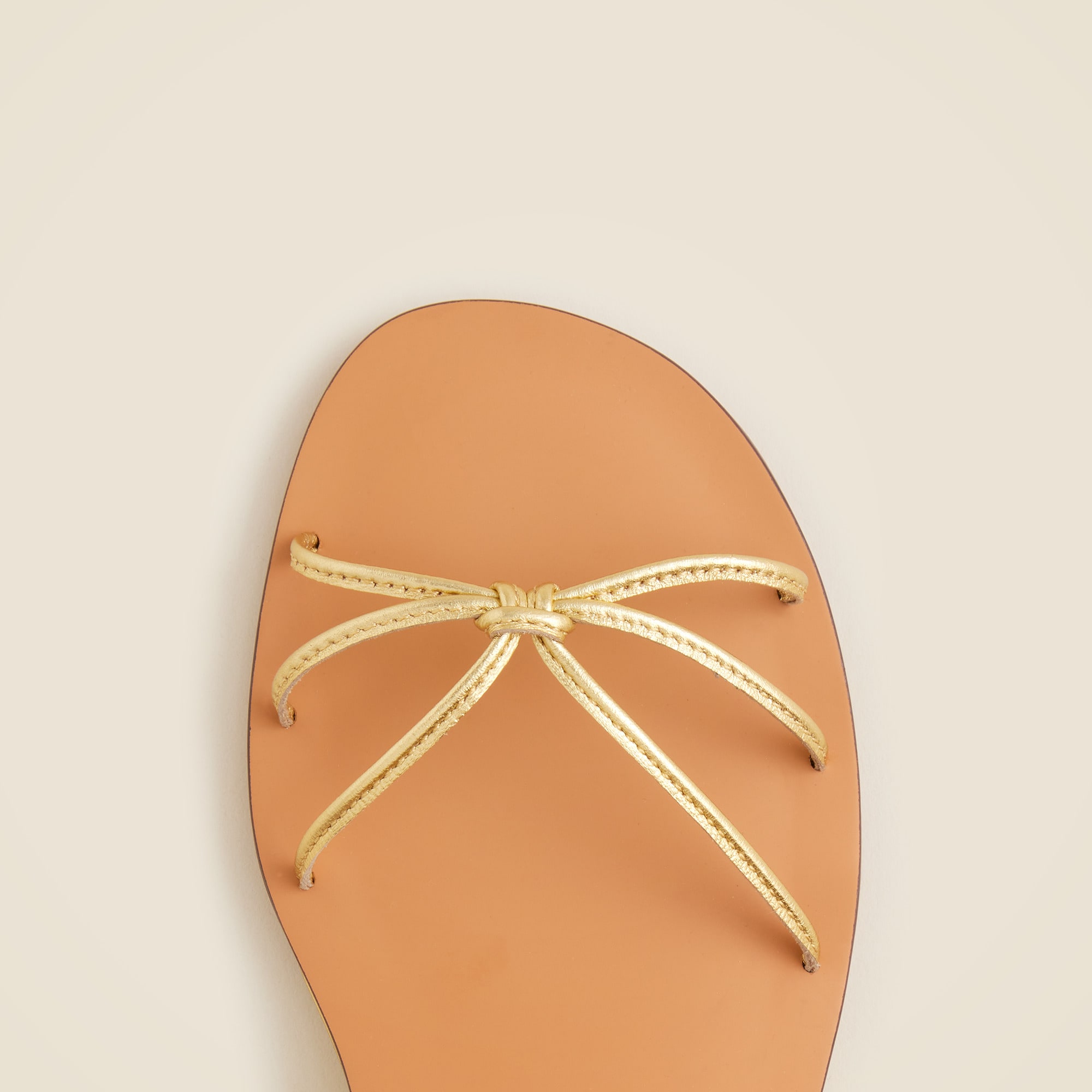 Brynn wedge sandals in metallic leather