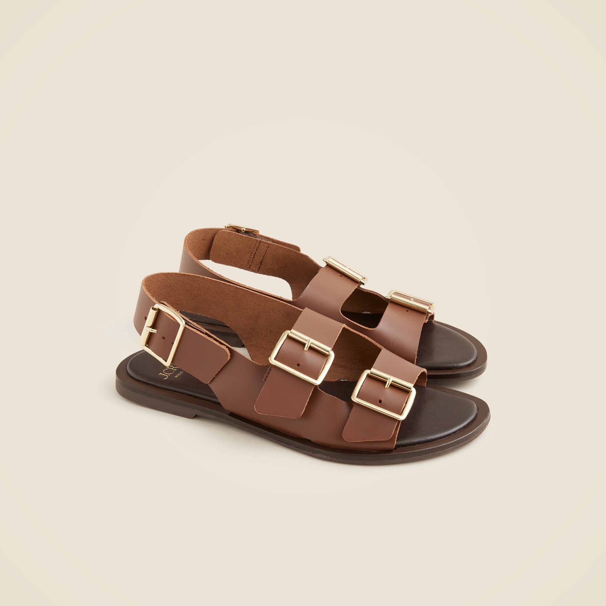 Carsen Made-in-Italy Slingback Sandals In Leather For Women | J.Crew