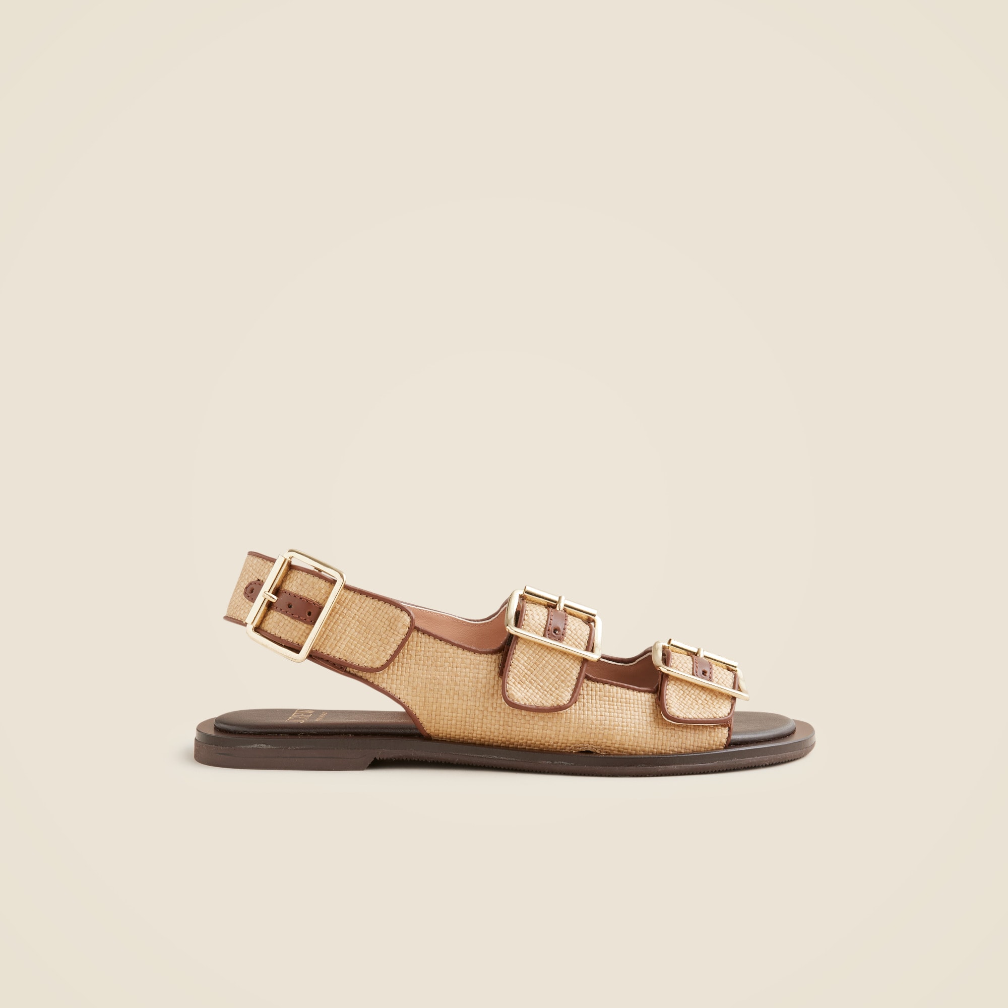 Carsen Made-in-Italy slingback sandals in faux raffia