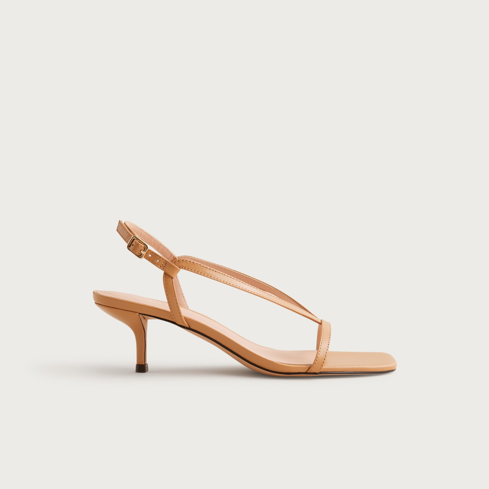 Krista slingback kitten-heel sandals in leather