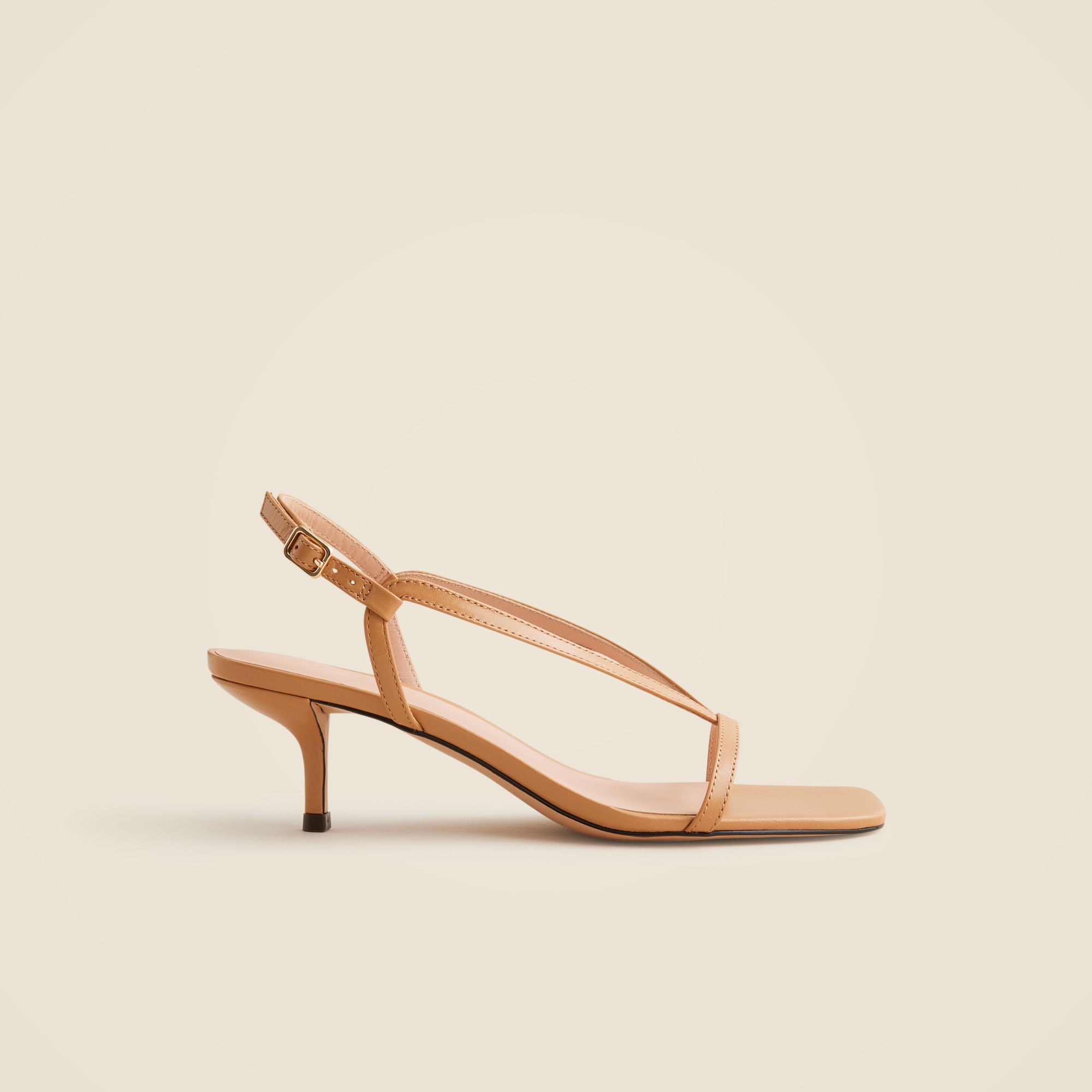 Krista slingback kitten-heel sandals in leather