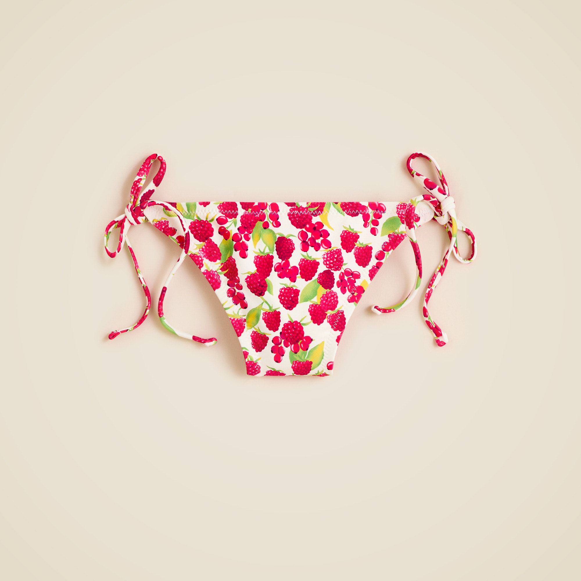 String hipster bikini bottom in raspberry print