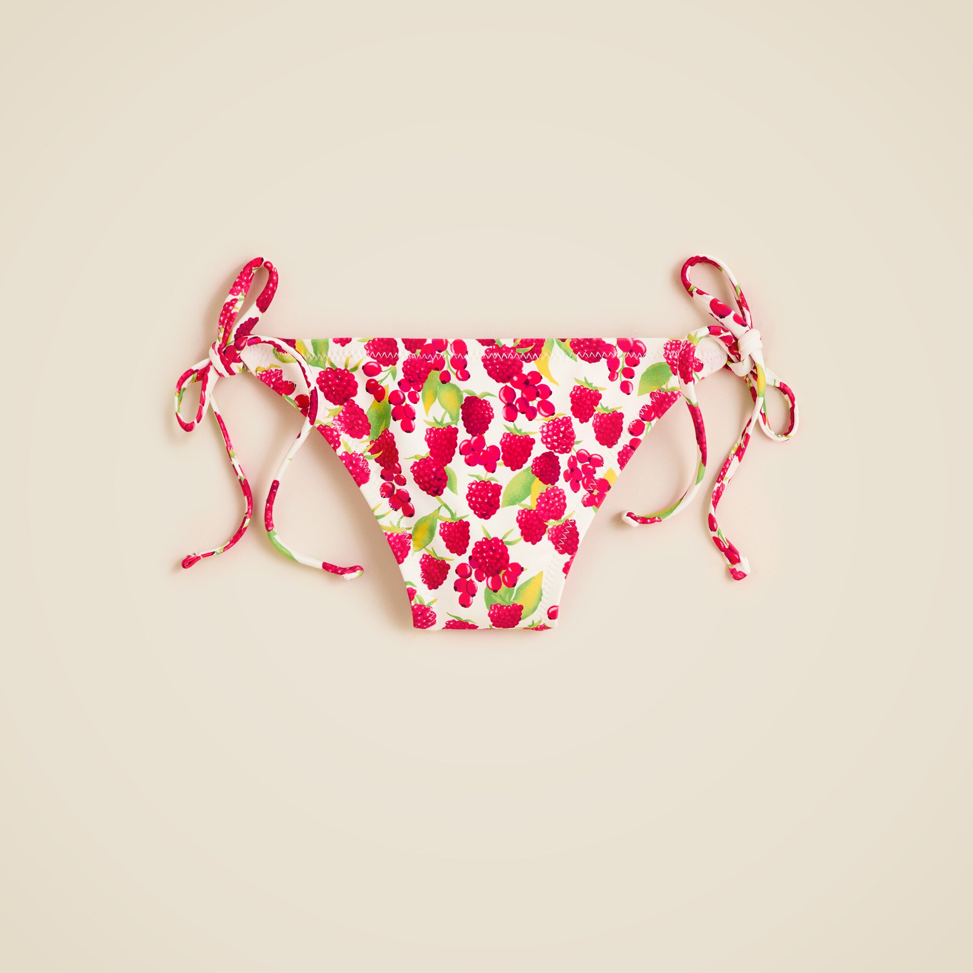  String hipster bikini bottom in raspberry print
