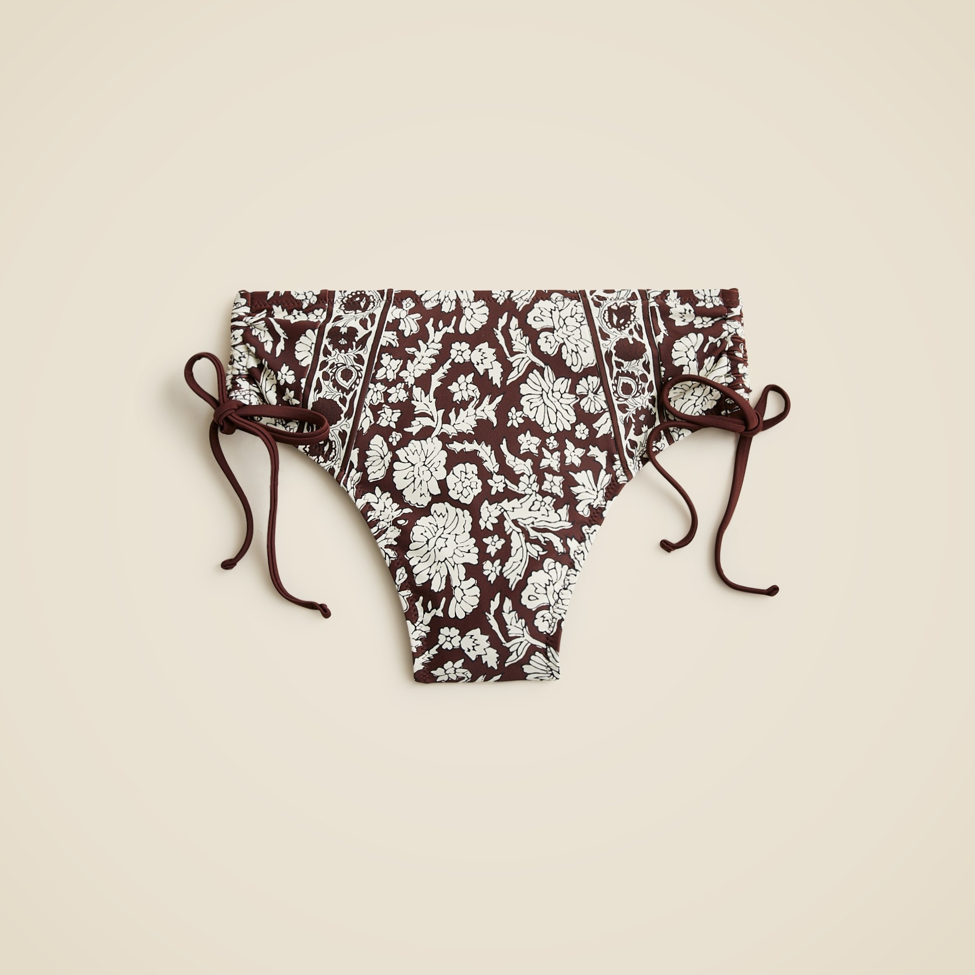 SZ Blockprints™ X J.Crew Hallie ruched bikini bottom with side ties