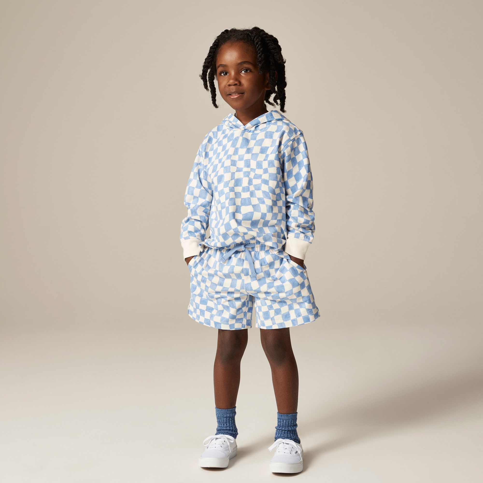 boys Kids' lightweight cotton pull-on short in checkerboard
