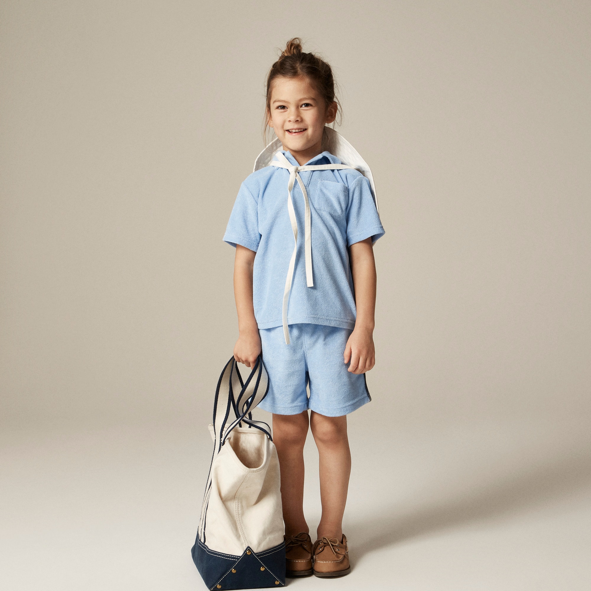boys Kids' side-stripe pull-on short in towel terry