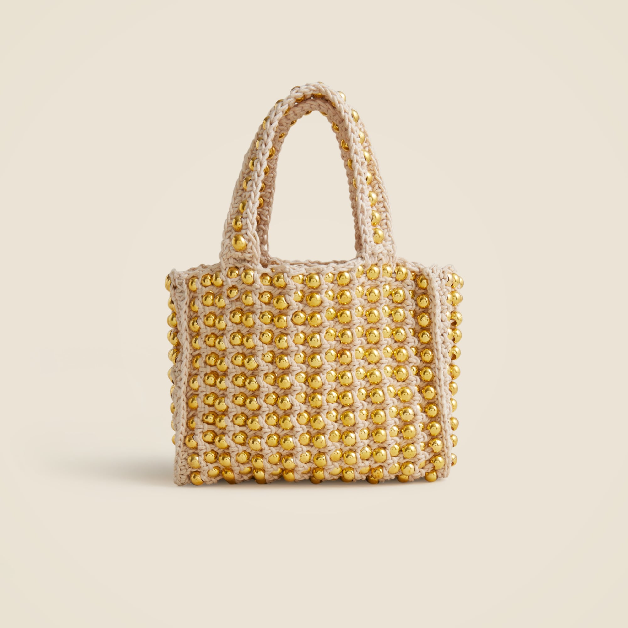 Small Handknotted Crochet Bag With Beads For Women | J.Crew