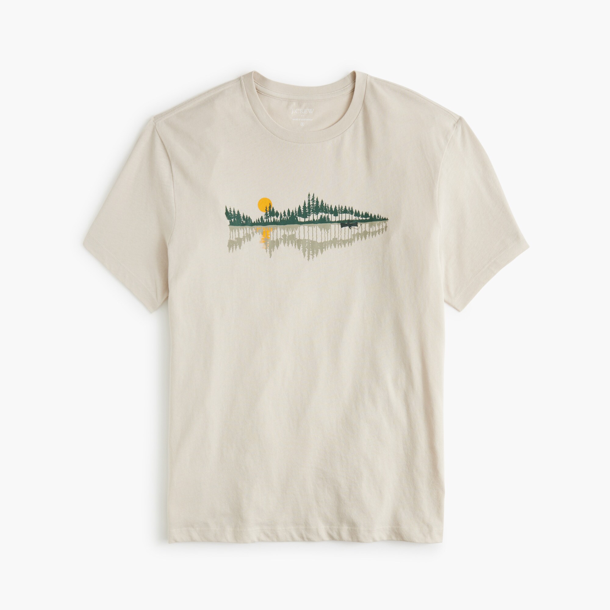 fishing reflection graphic tee for men