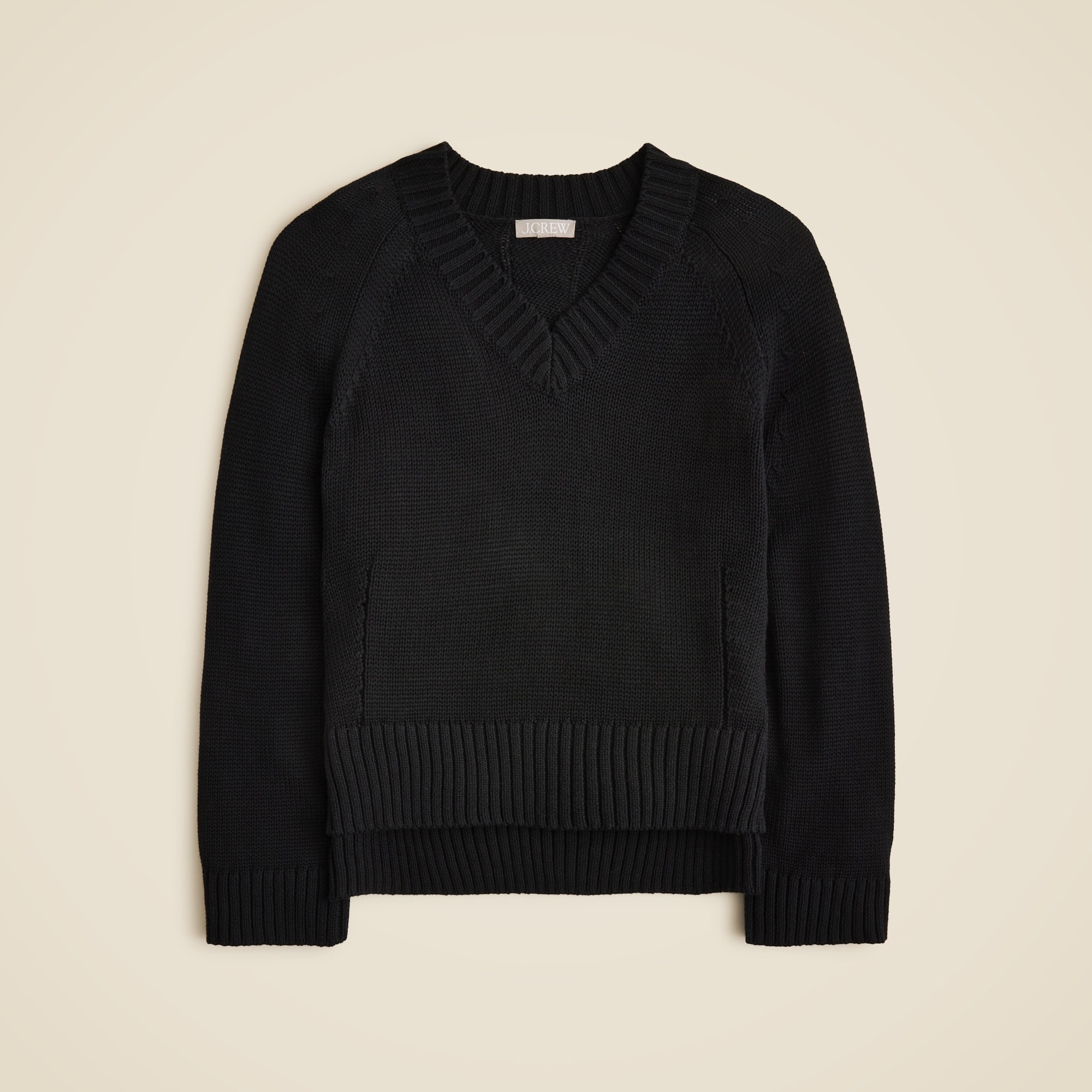 womens Heritage cotton relaxed V-neck sweater