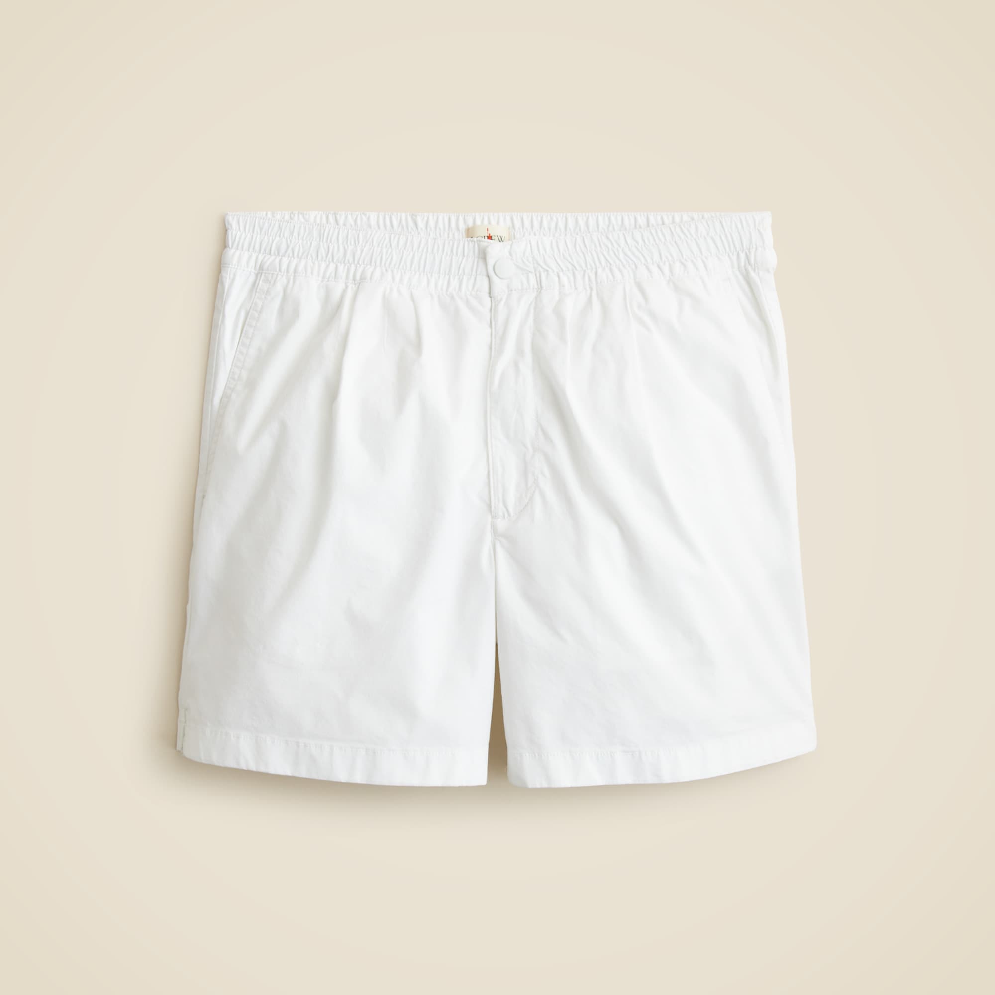 mens 6&quot; pleated utility sport short in stretch cotton blend