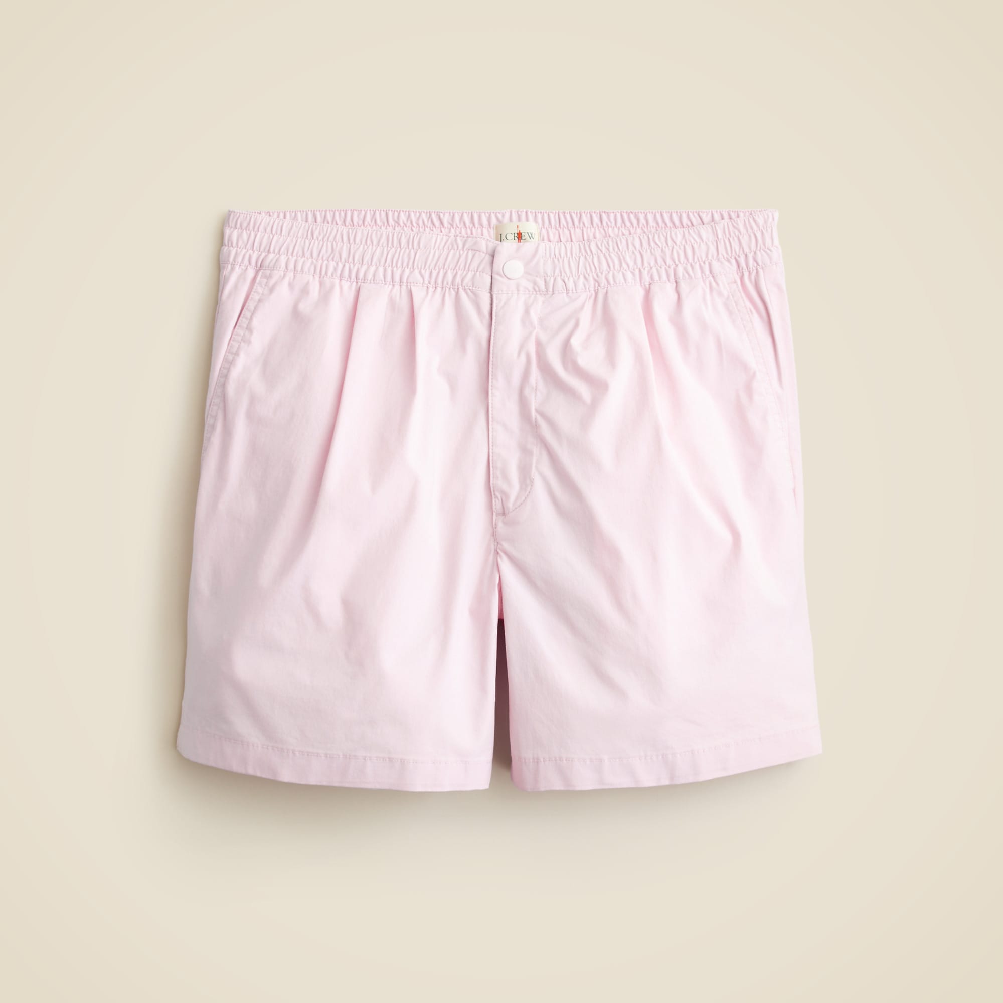 mens 6&quot; pleated utility sport short in stretch cotton blend