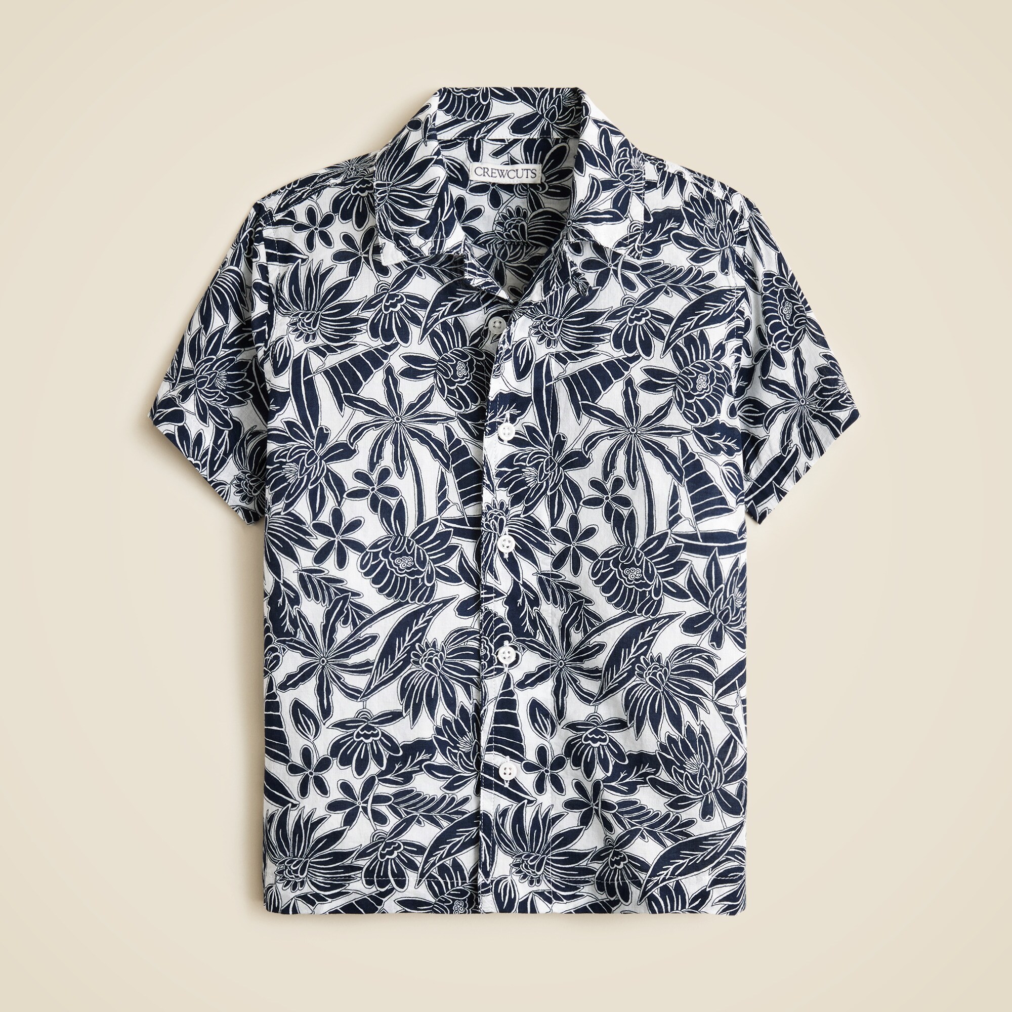  Kids' short-sleeve camp shirt in prints