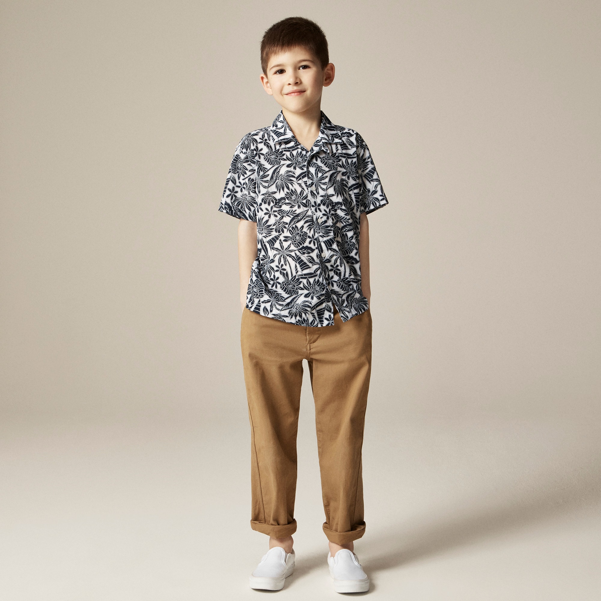 boys Kids' short-sleeve camp shirt in prints