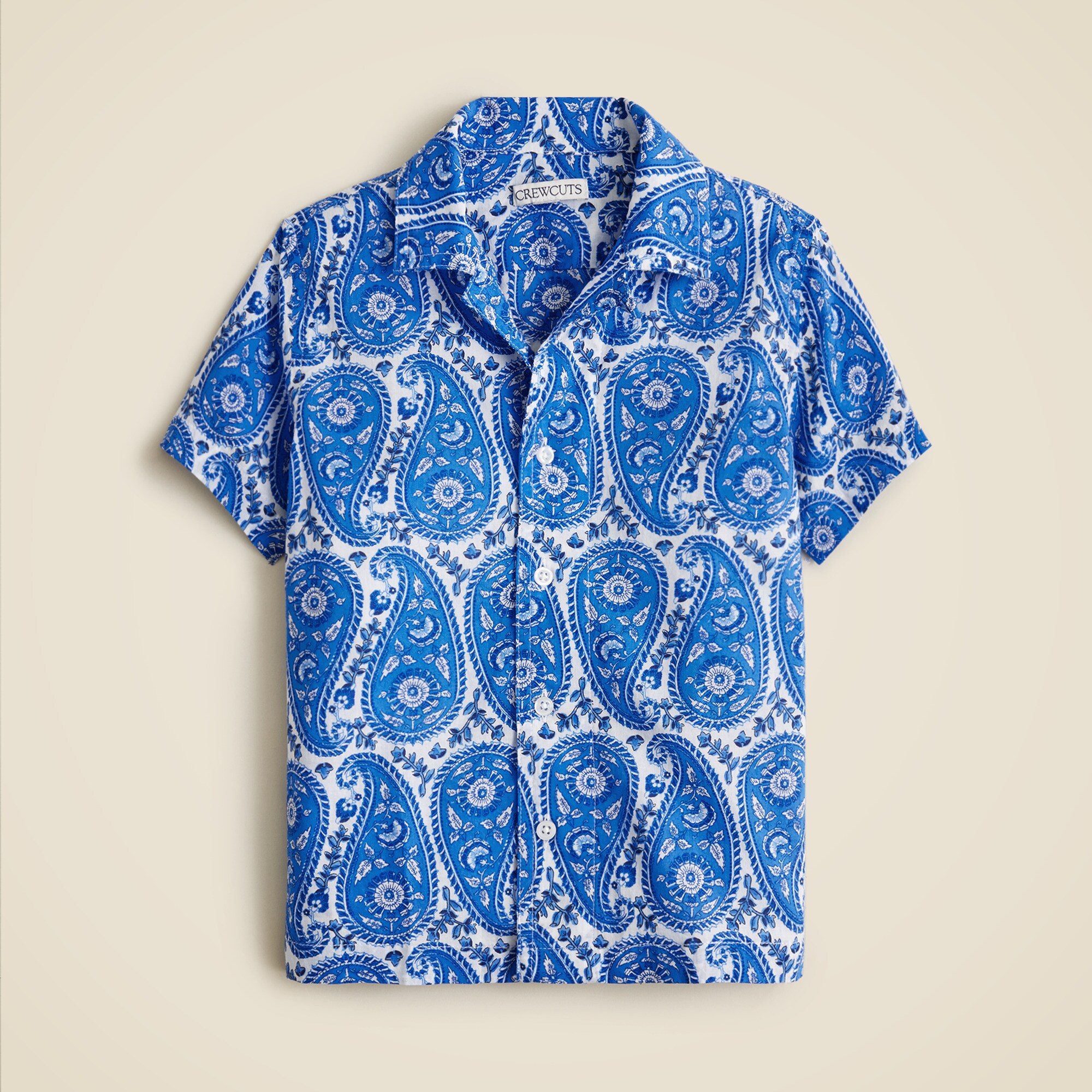  Kids' short-sleeve camp shirt in prints