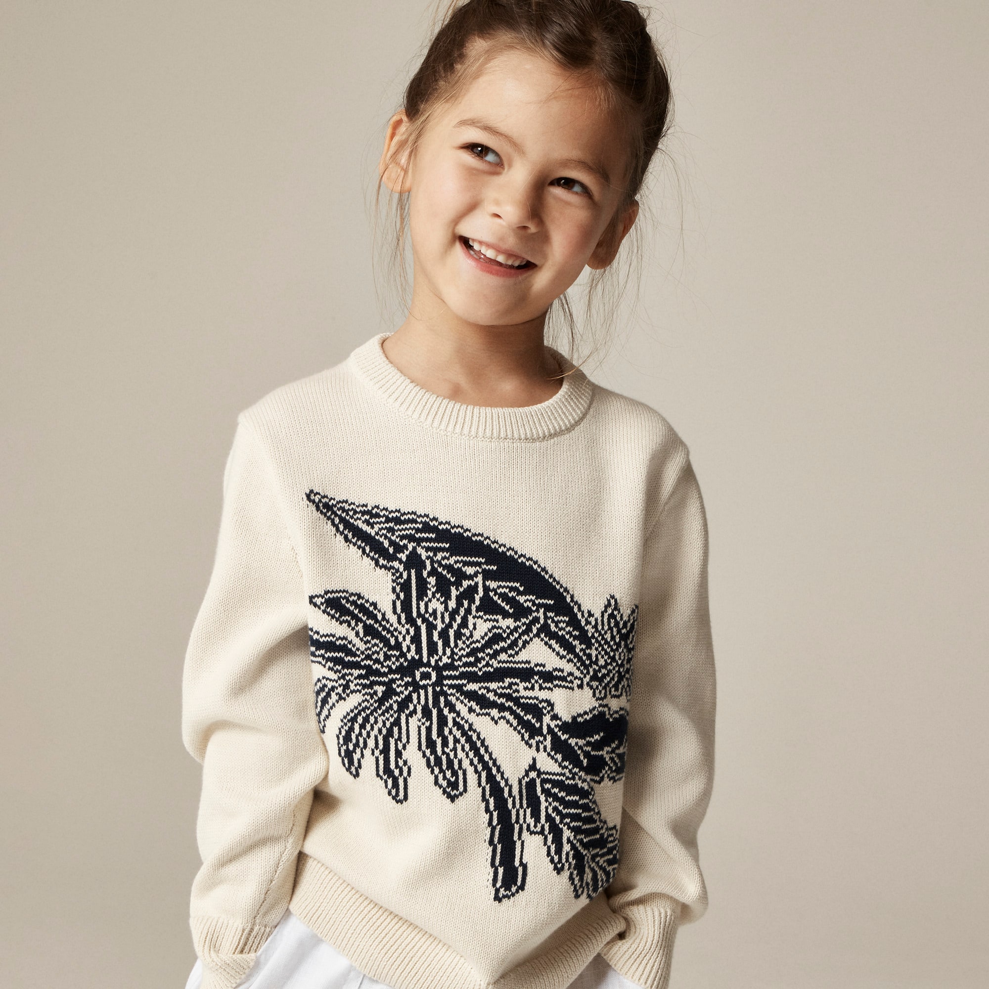Limited-edition Kids' Intarsia Sweater In Cotton Blend For Boys