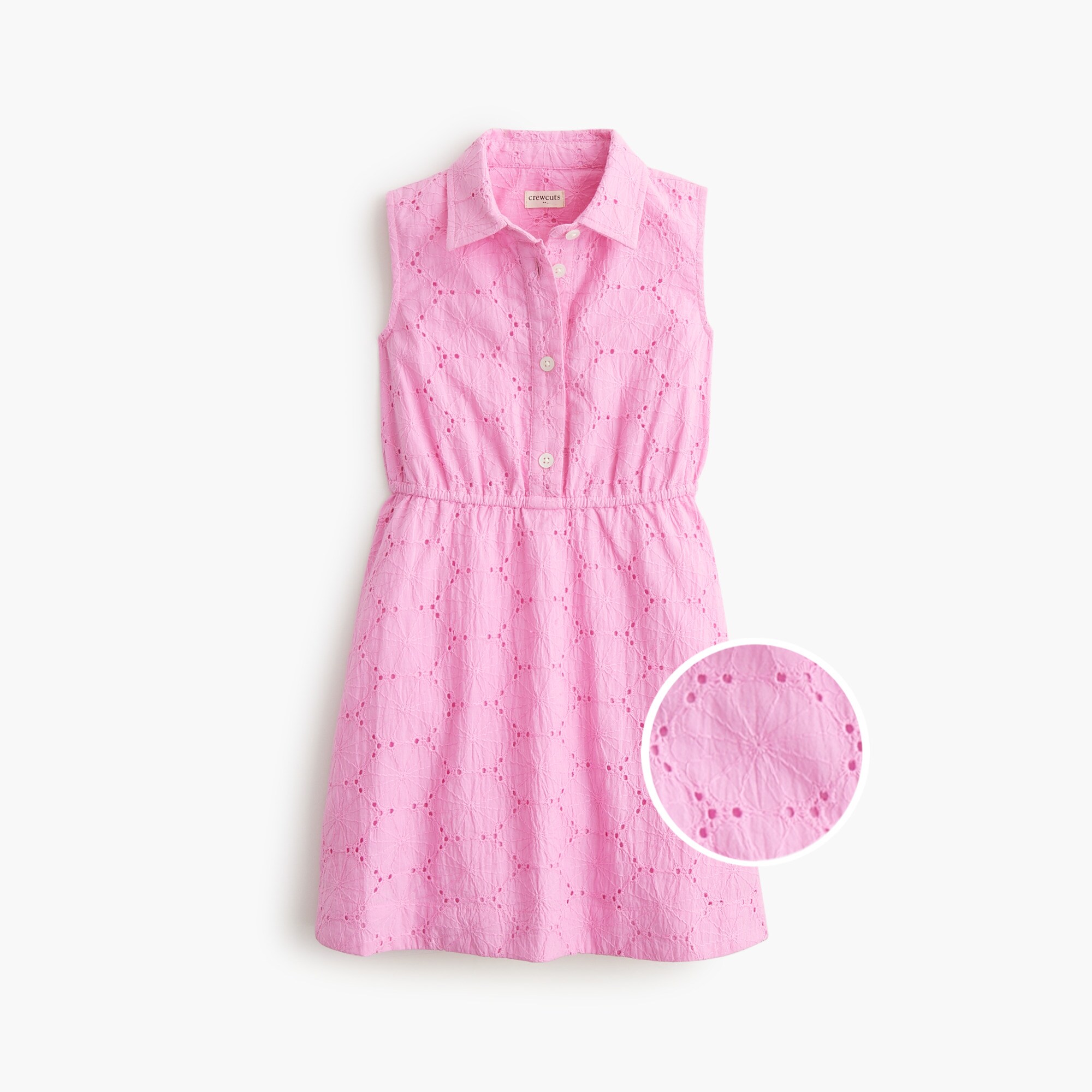 girls' eyelet shirt-dress for girls