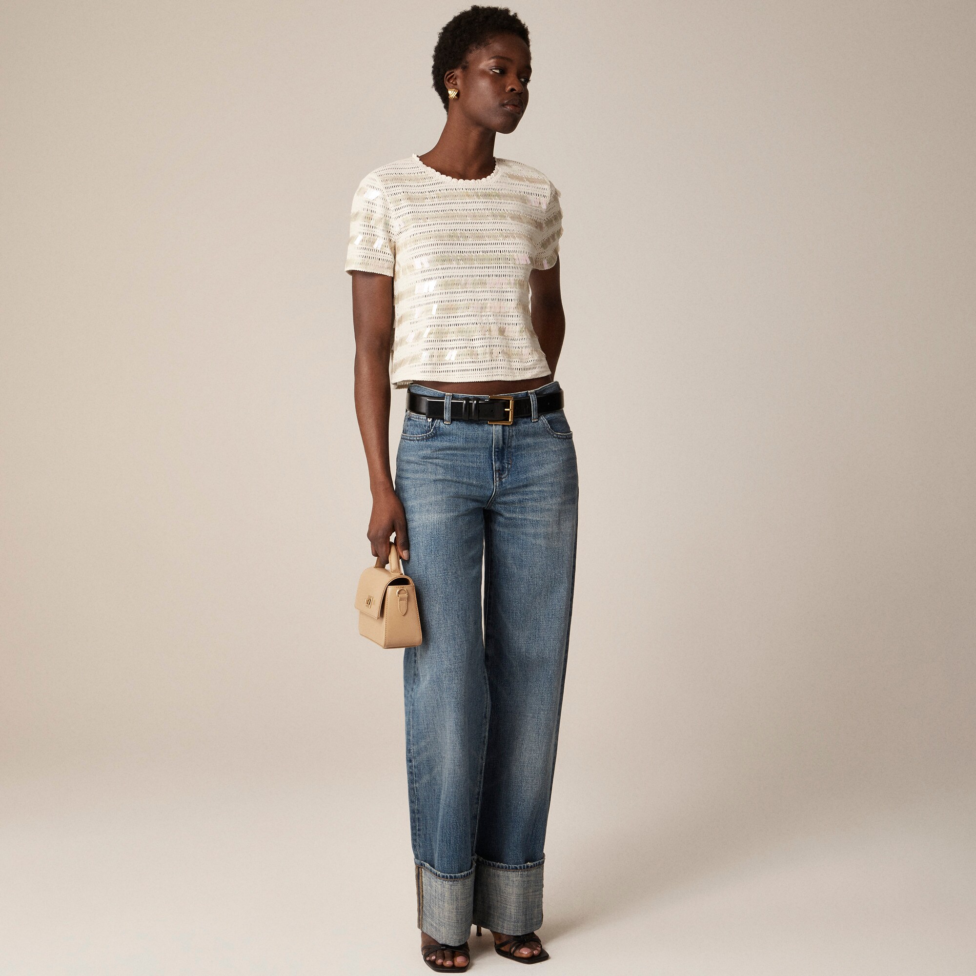 Crochet shirt with sequins - image 3