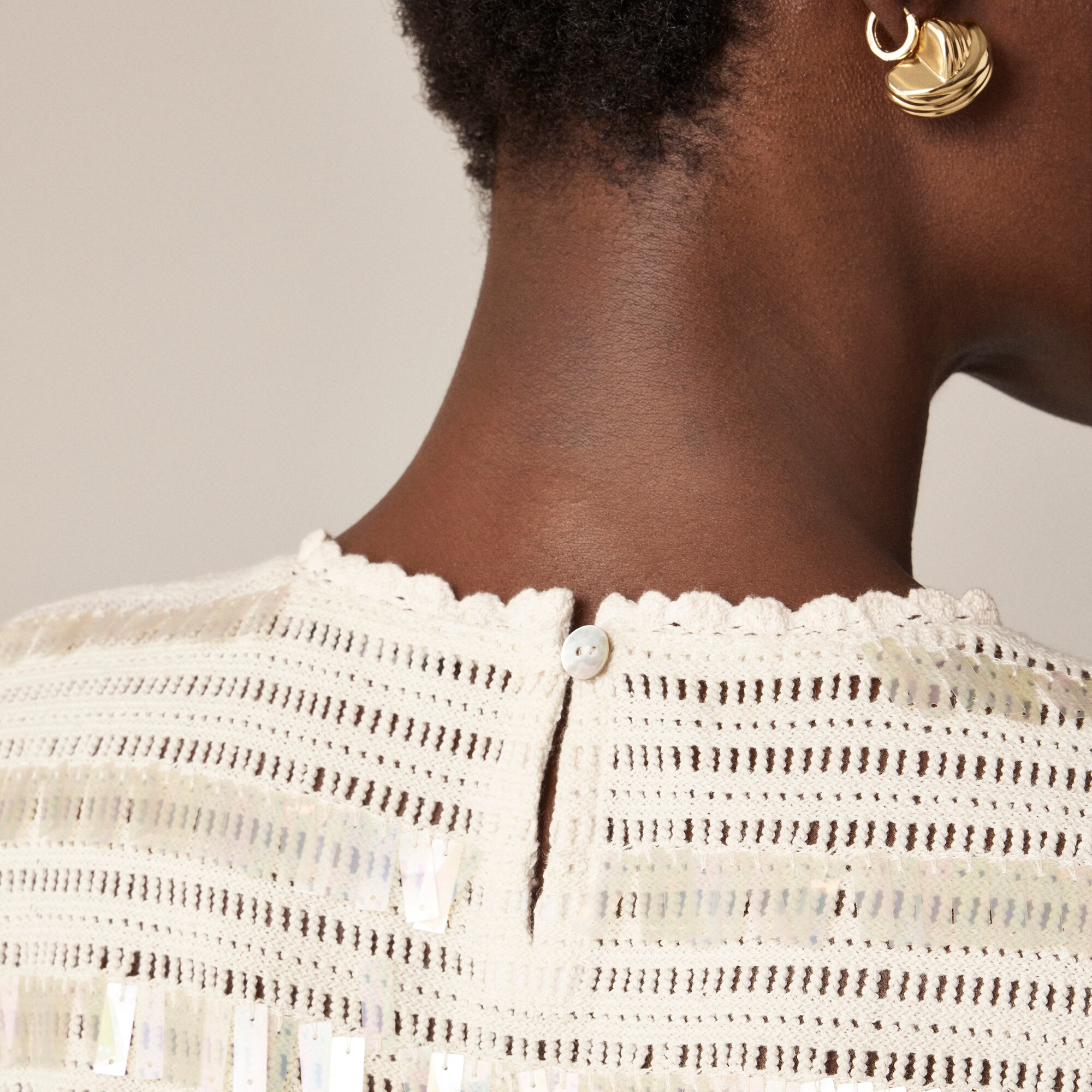 Crochet shirt with sequins - image 4