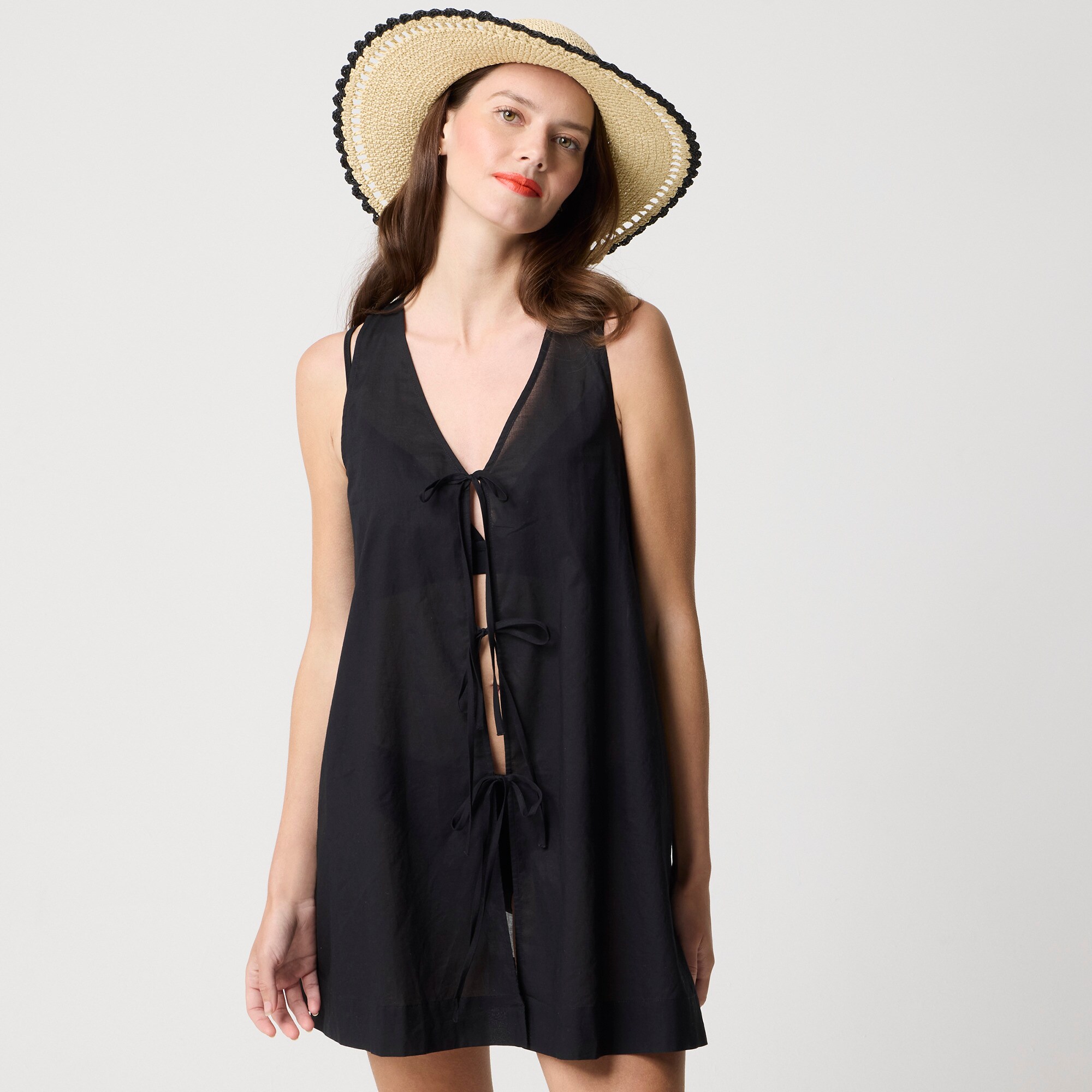 womens Tie-front beach dress