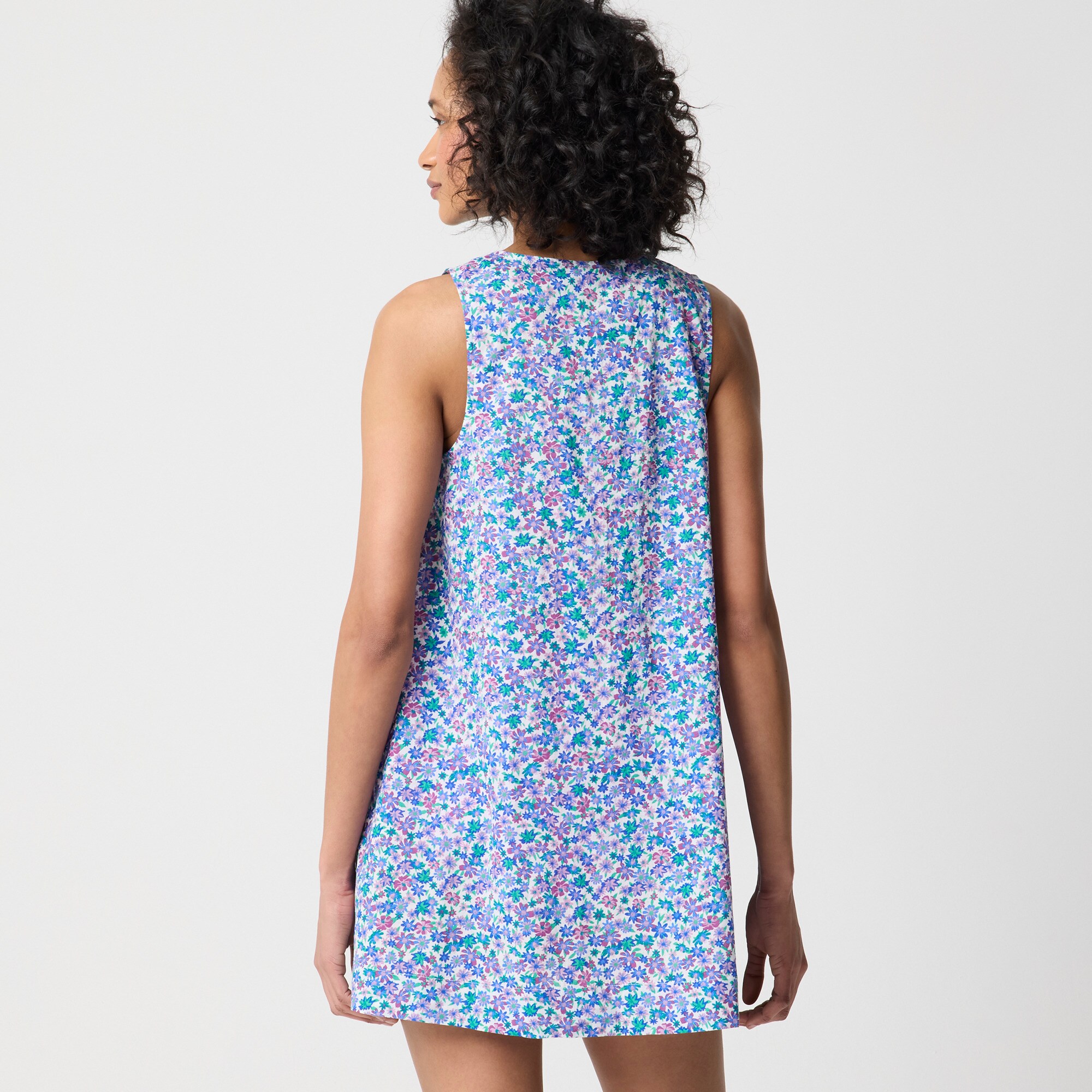 Printed tie-front beach dress